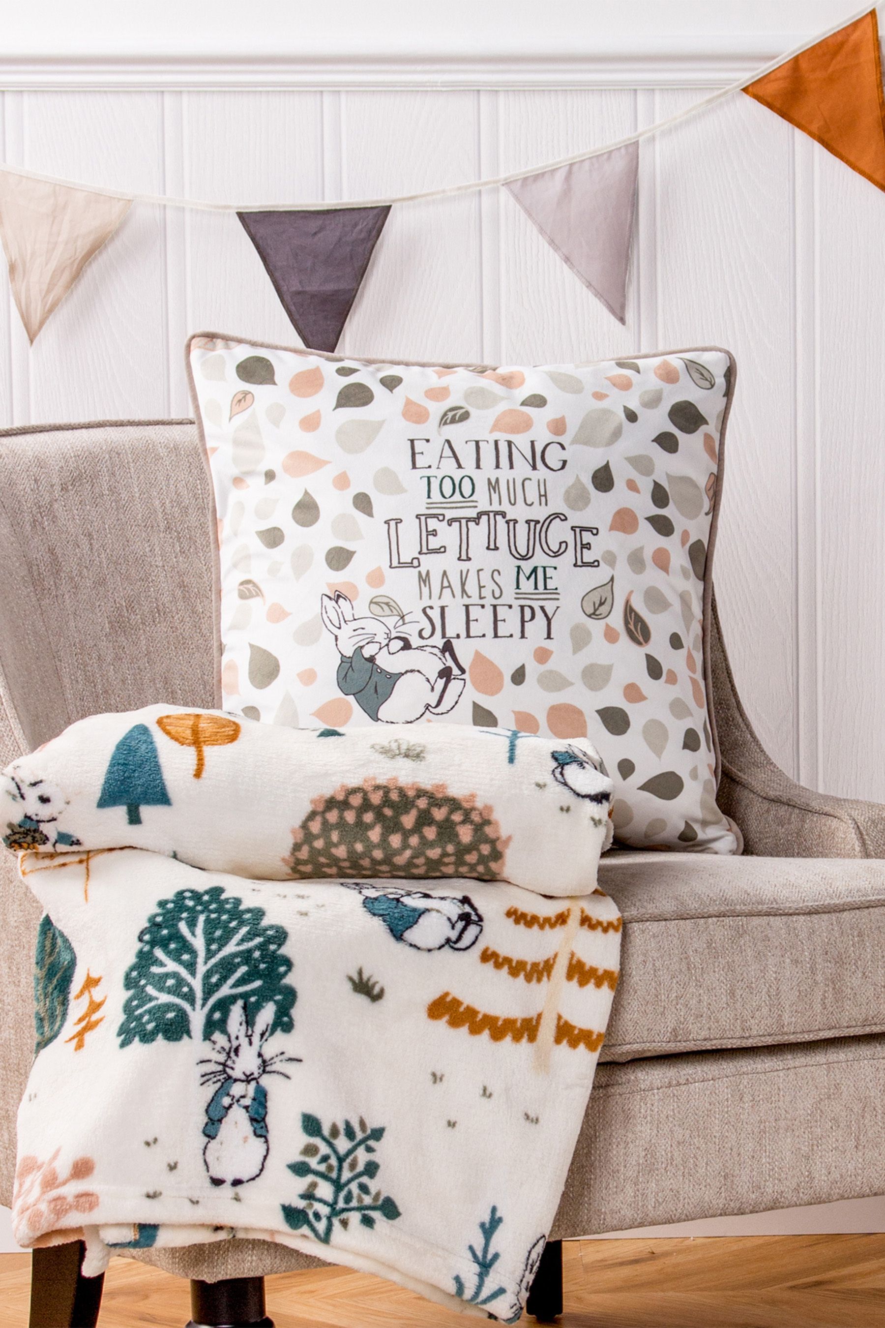 Buy Peter Rabbit™ Natural Teddy Scandi Woods Fleece Throw from the Next ...