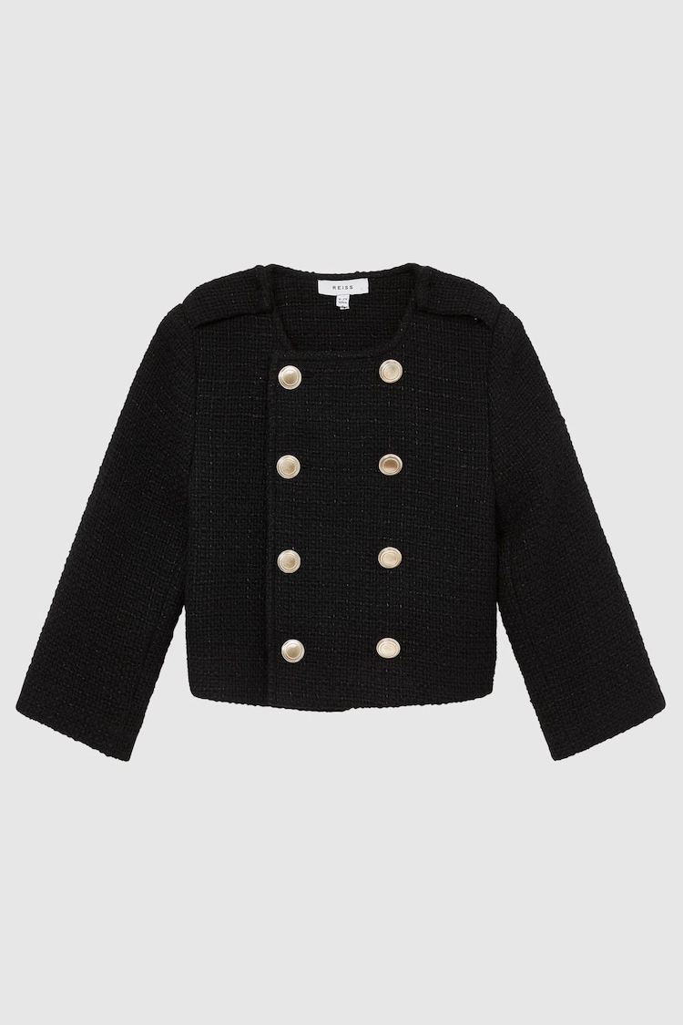 Reiss Black Esmie 4-9 yrs Tweed Jacket - Image 1 of 1