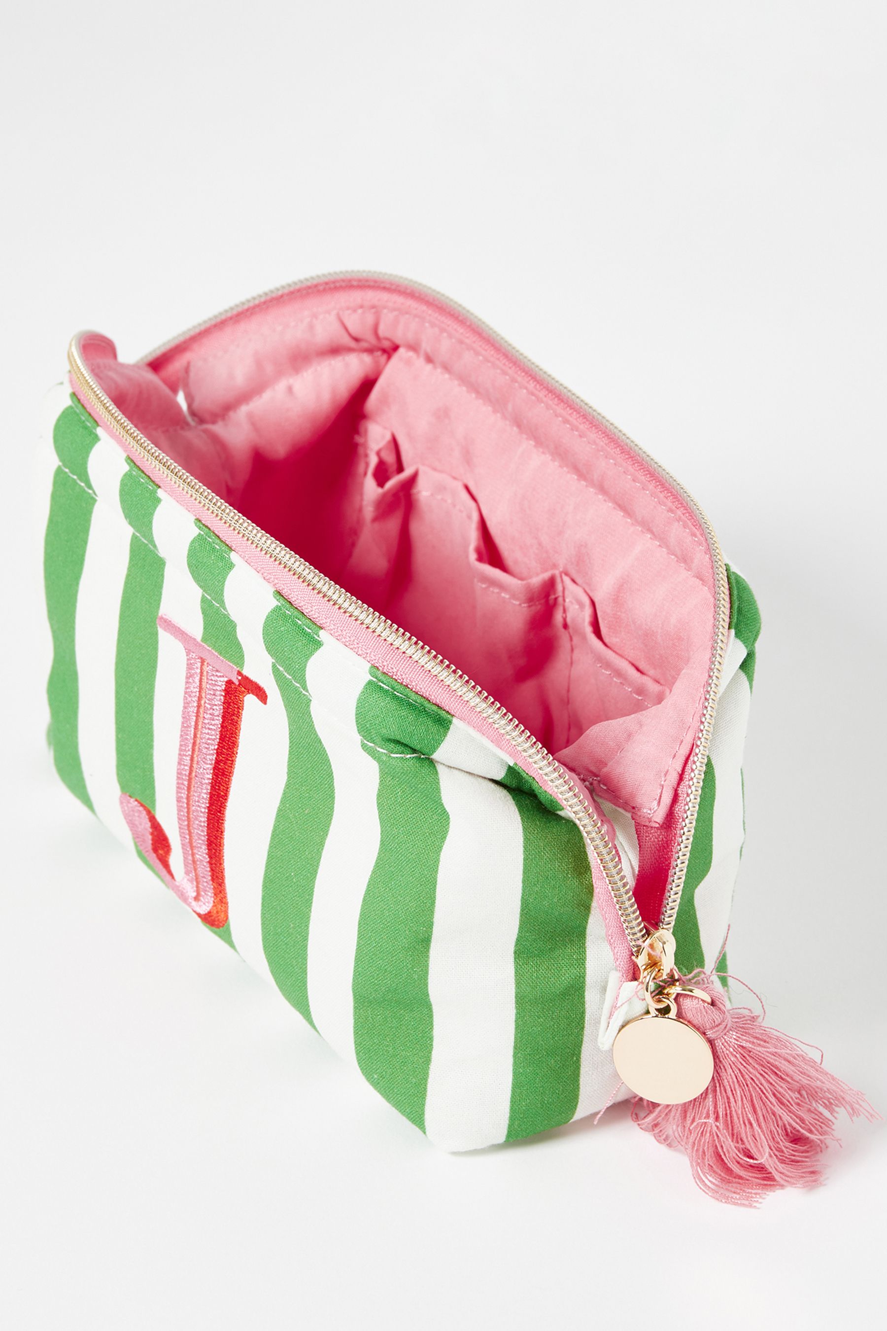Buy Oliver Bonas Green Quentin Alphabet Make Up Bag from the Next UK
