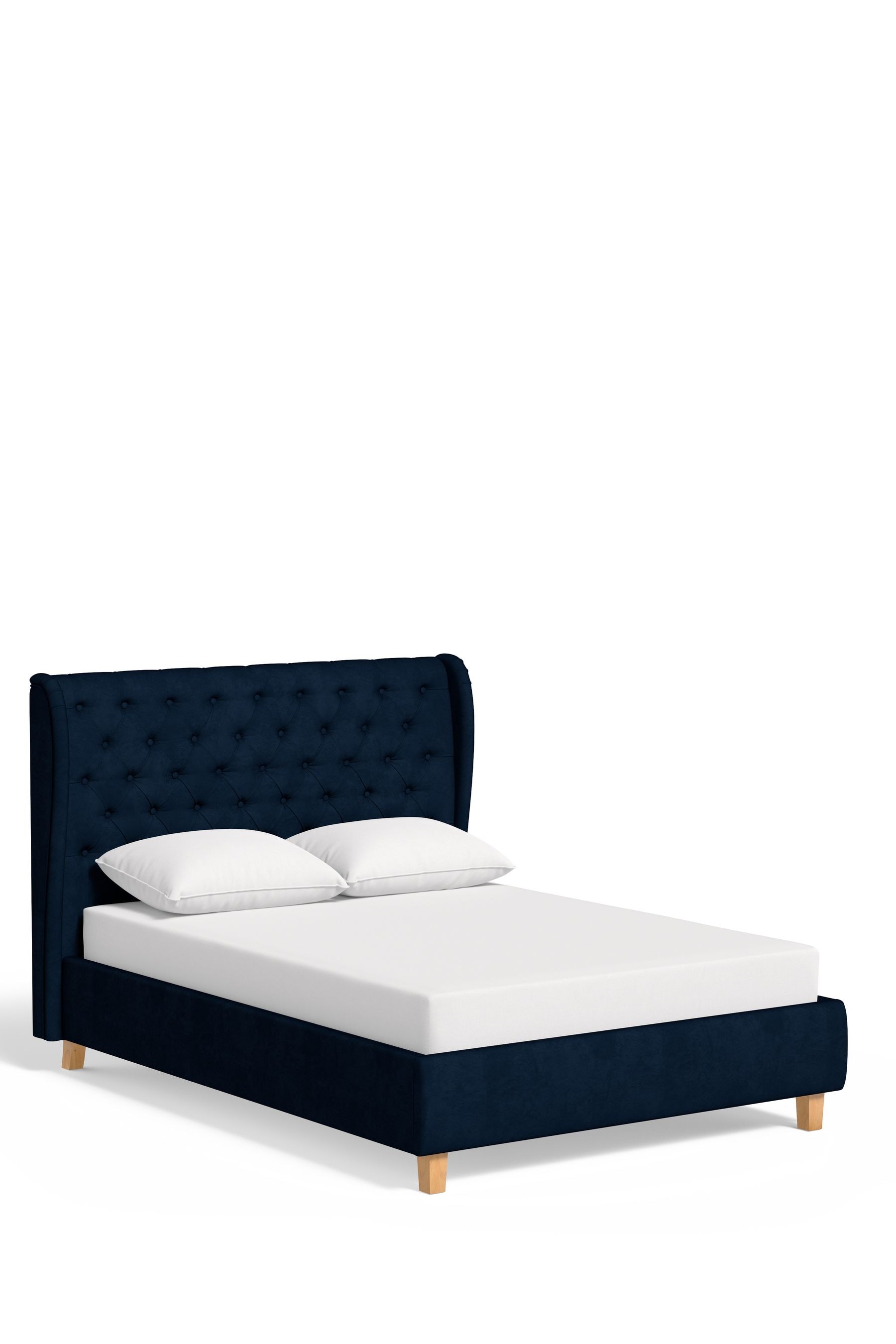 Buy Laura Ashley Annaly Velvet Midnight Navy Chatsworth Bed Upholstered