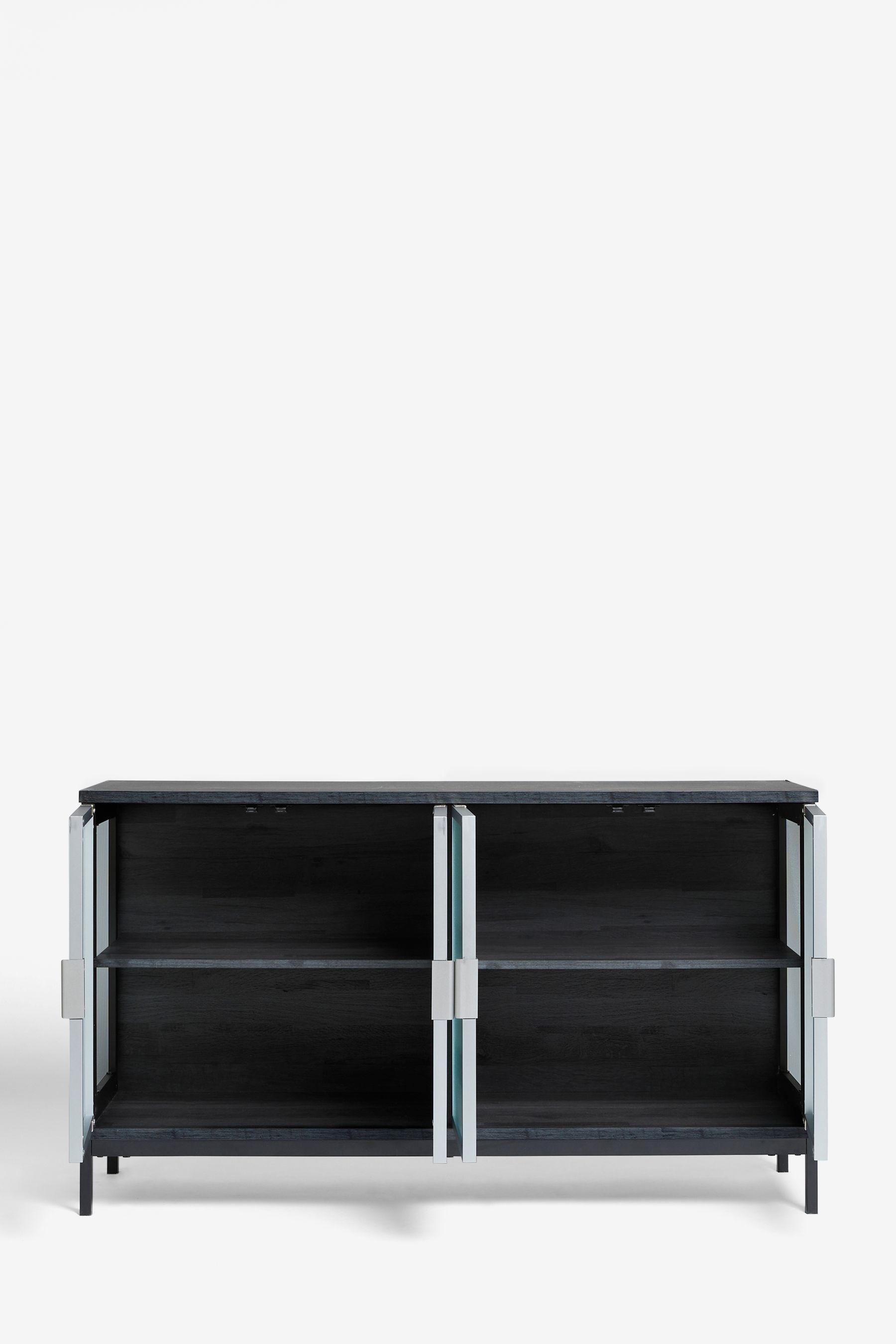 Buy Black Bronx Glass and Oak Effect Large Sideboard from Next Ireland