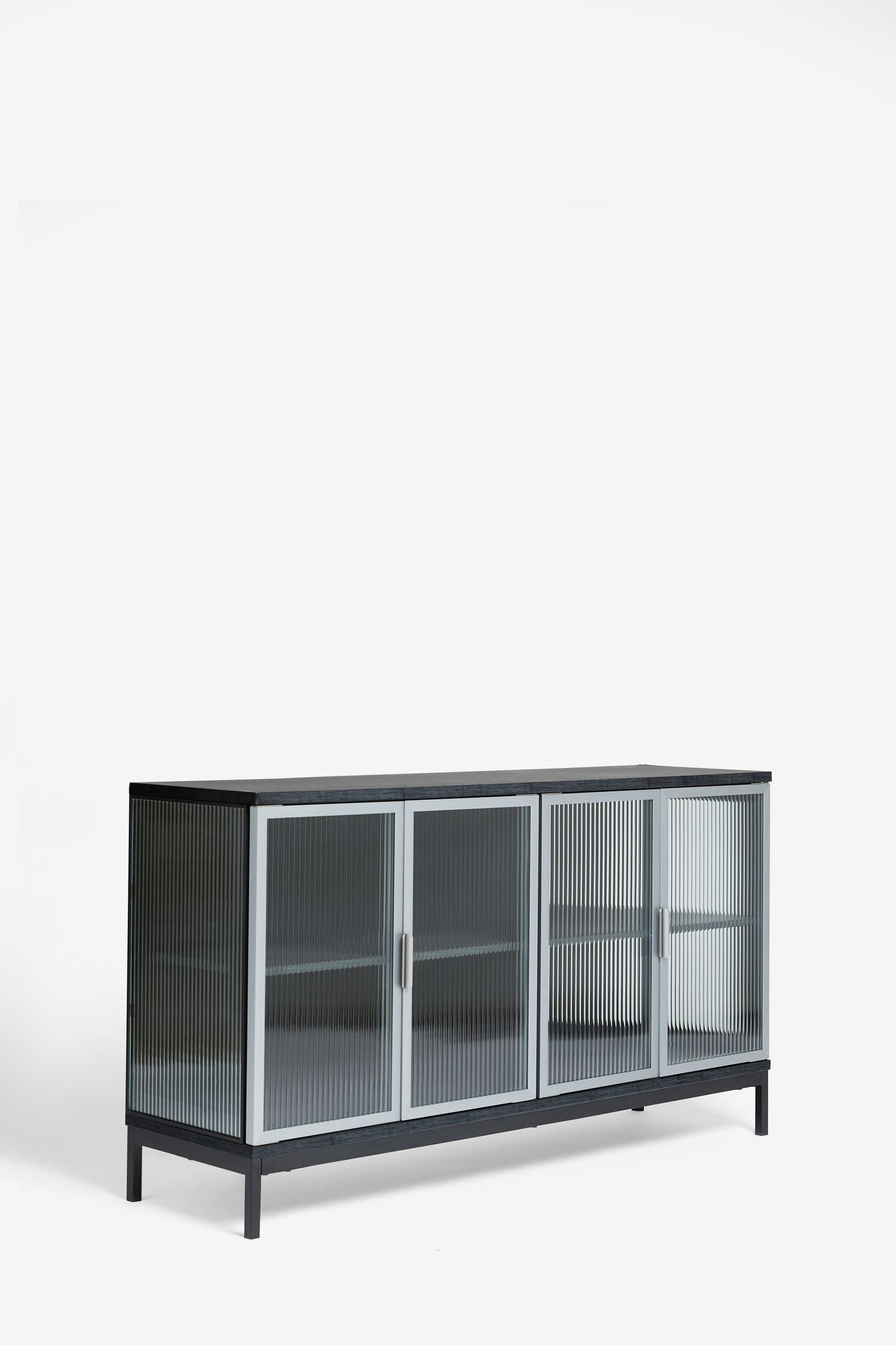 Buy Black Bronx Glass and Oak Effect Large Sideboard from Next Ireland