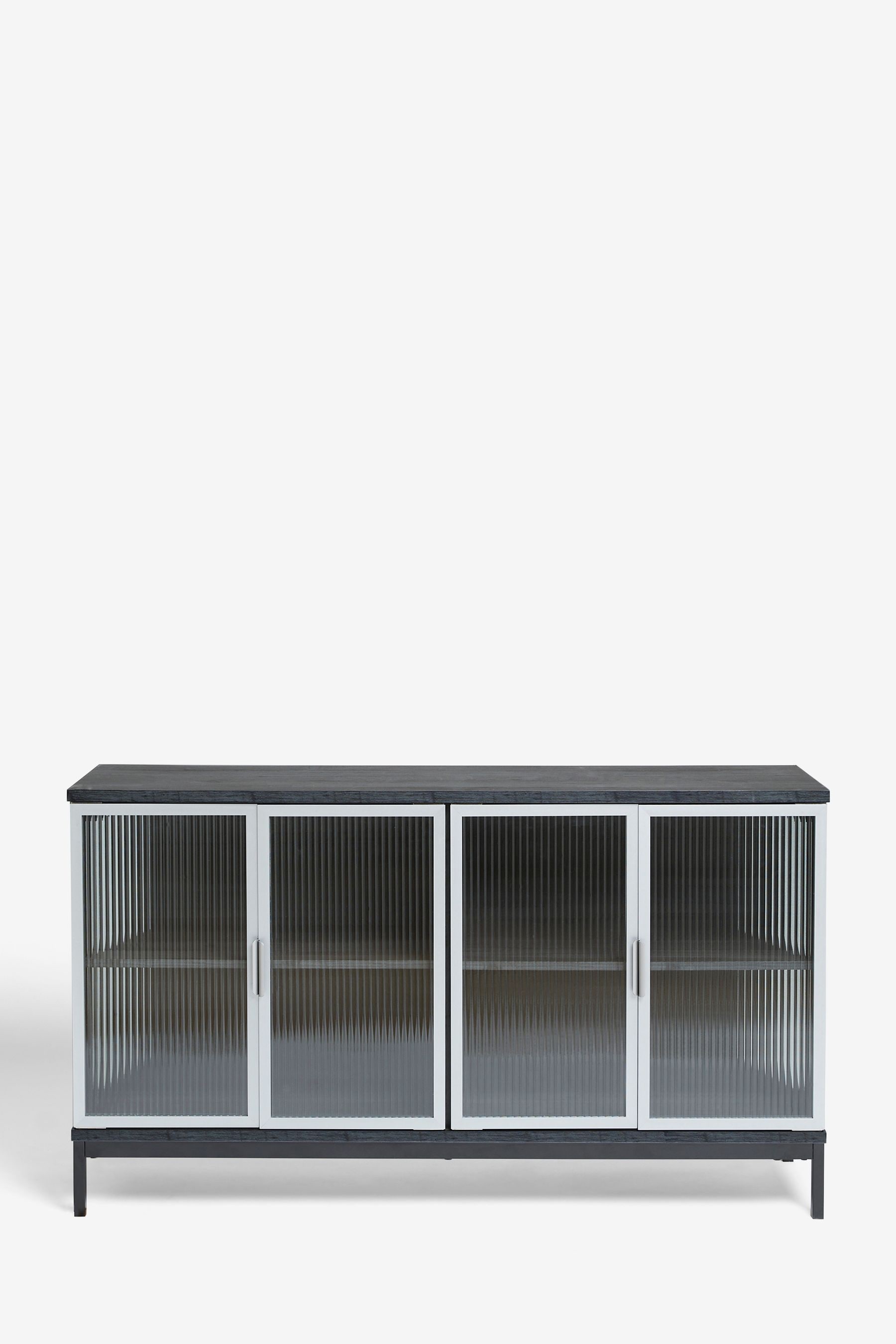 Buy Black Bronx Glass and Oak Effect Large Sideboard from Next Ireland