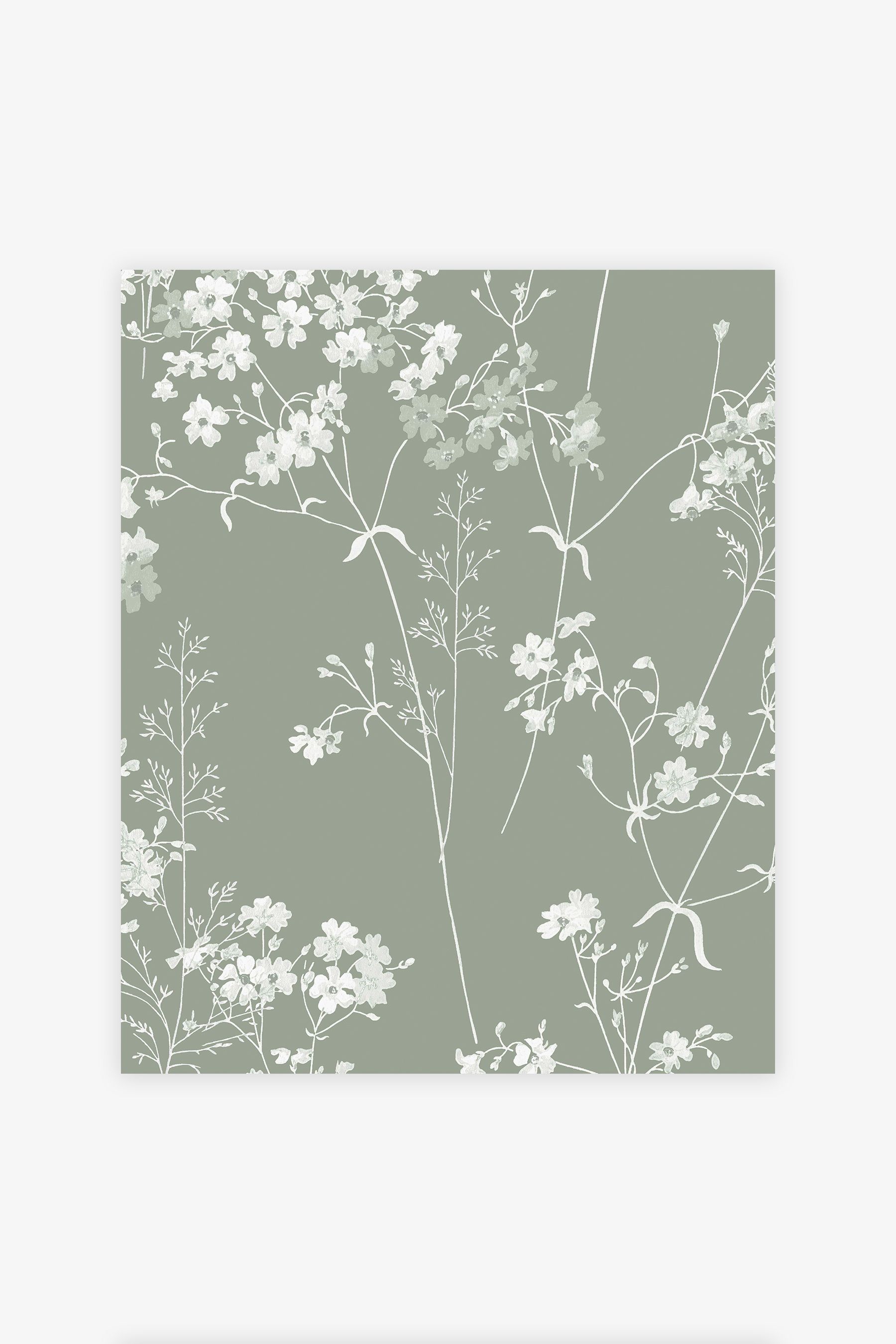 Buy Sage Green Leaf Wallpaper from the Next UK online shop