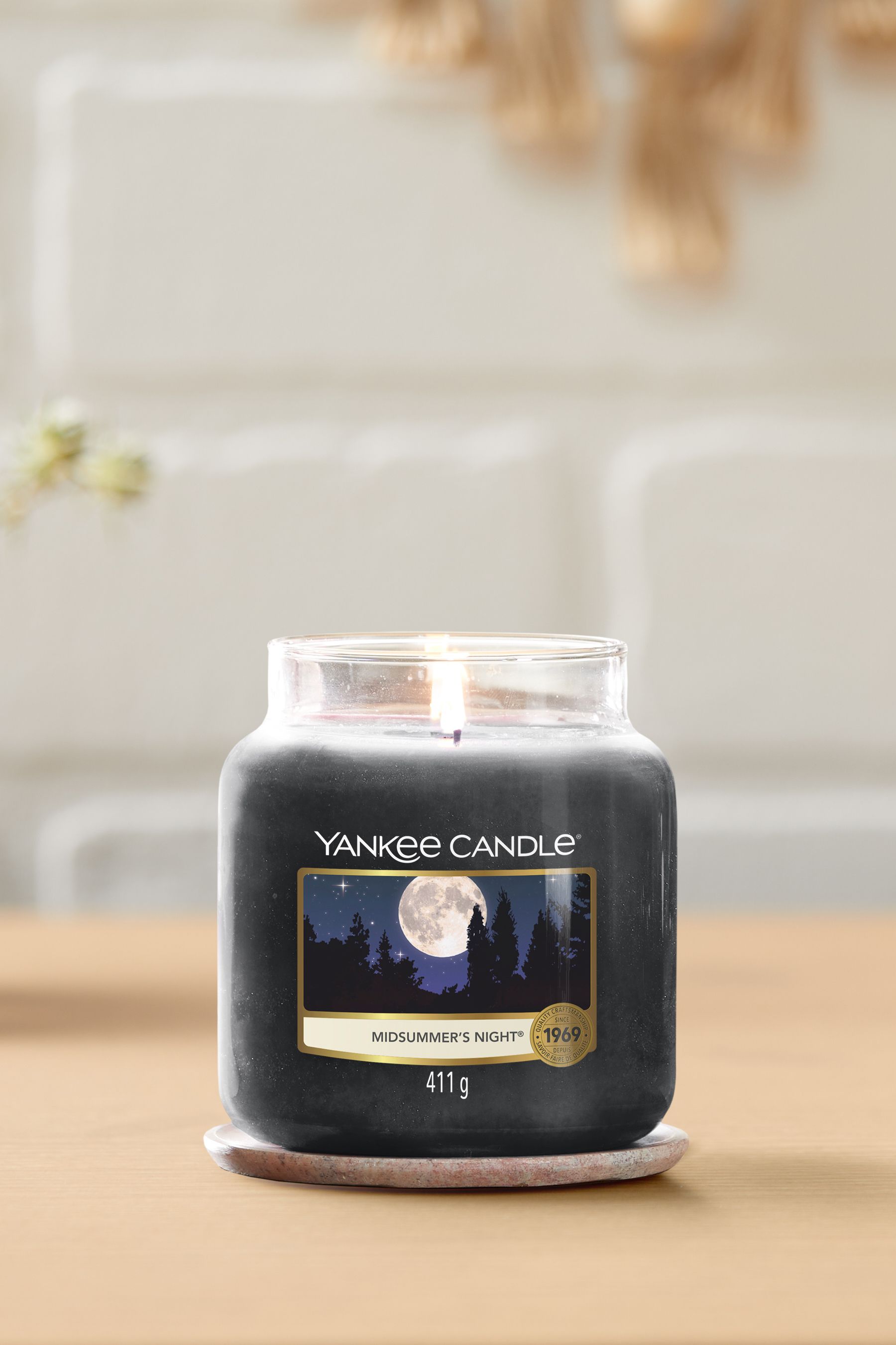 Buy Yankee Candle Original Medium Jar Scented Candle, Midsummers Night