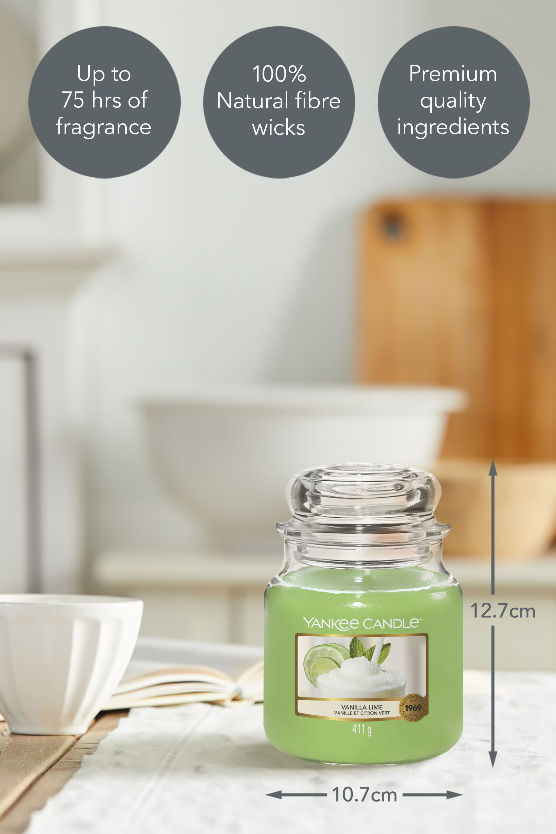 Buy Yankee Candle Original Medium Jar Scented Candle, Vanilla Lime from