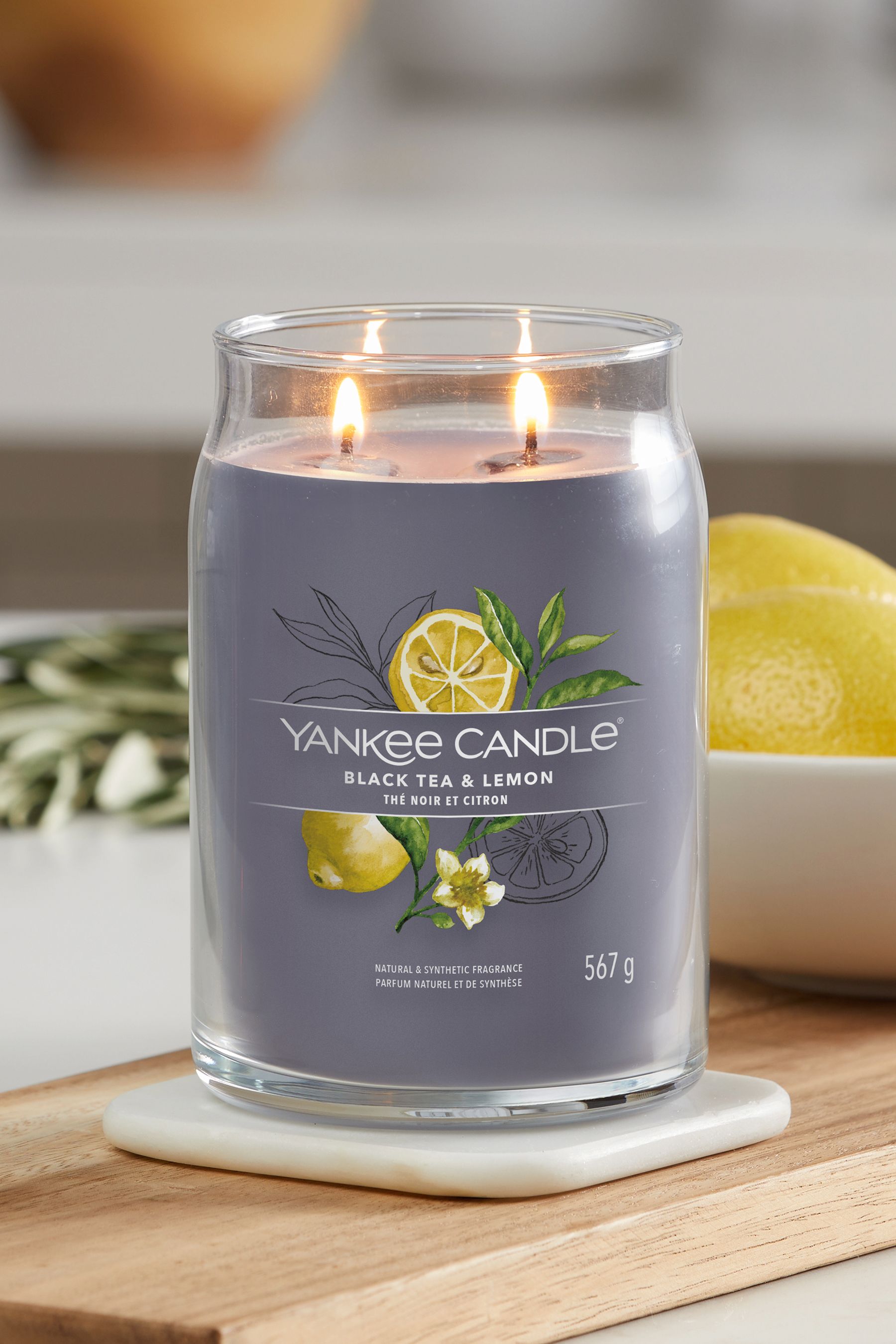 Buy Yankee Candle Signature Large Jar Scented Candle, Black Tea & Lemon