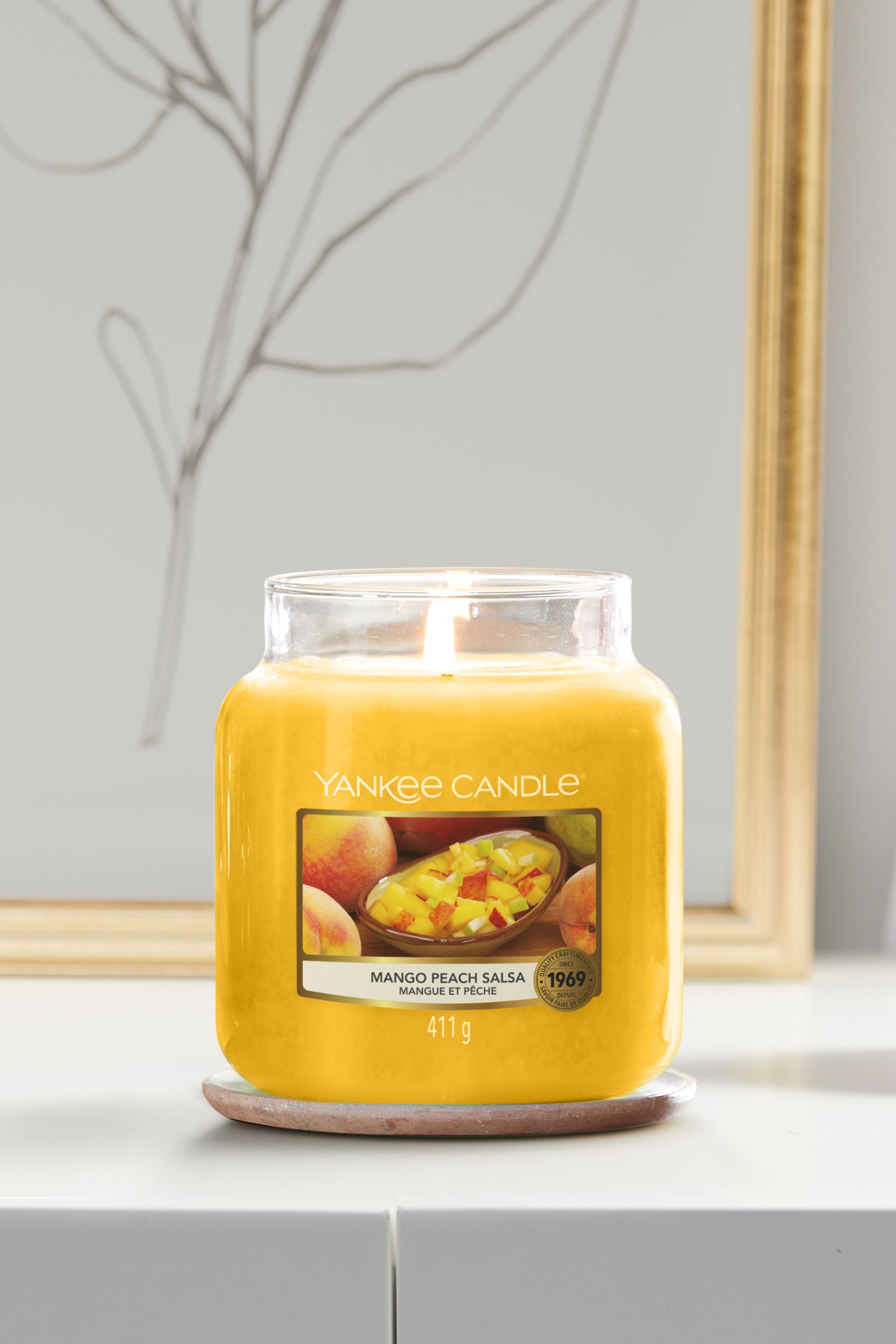 Buy Yankee Candle Original Medium Jar Scented Candle, Mango Peach Salsa