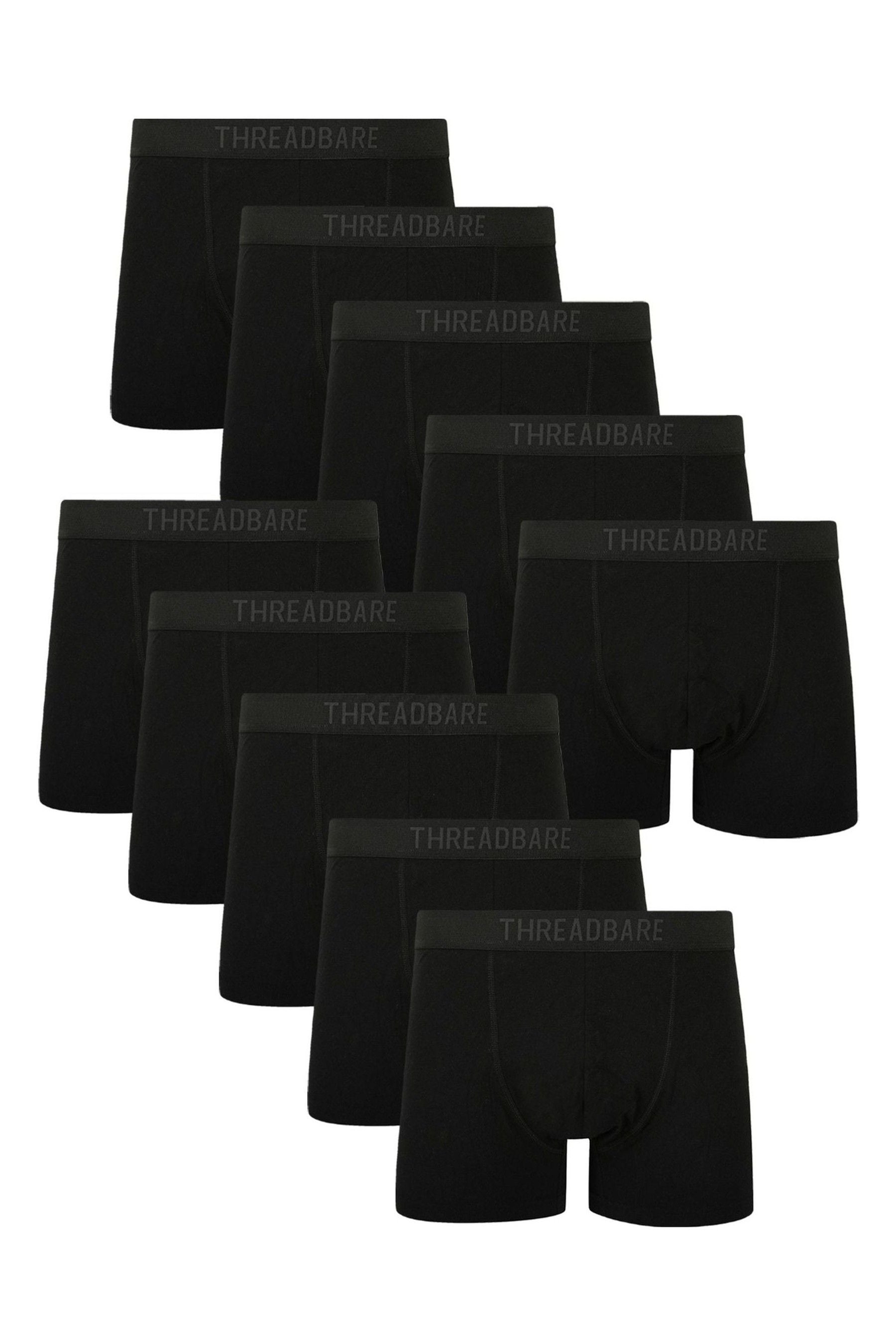 Buy Threadbare Black Hipster Trunks 10 Pack from the Next UK online shop