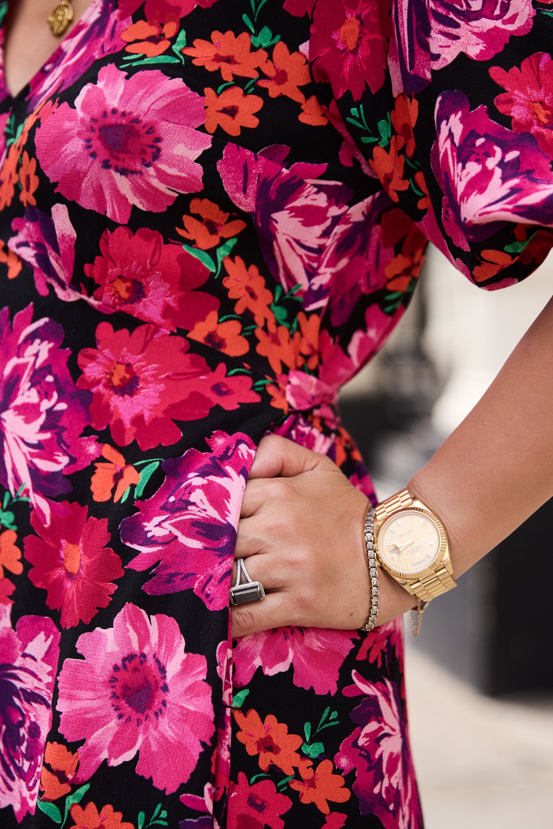 Buy Myleene Klass Pink Floral Tea Dress from Next Ireland