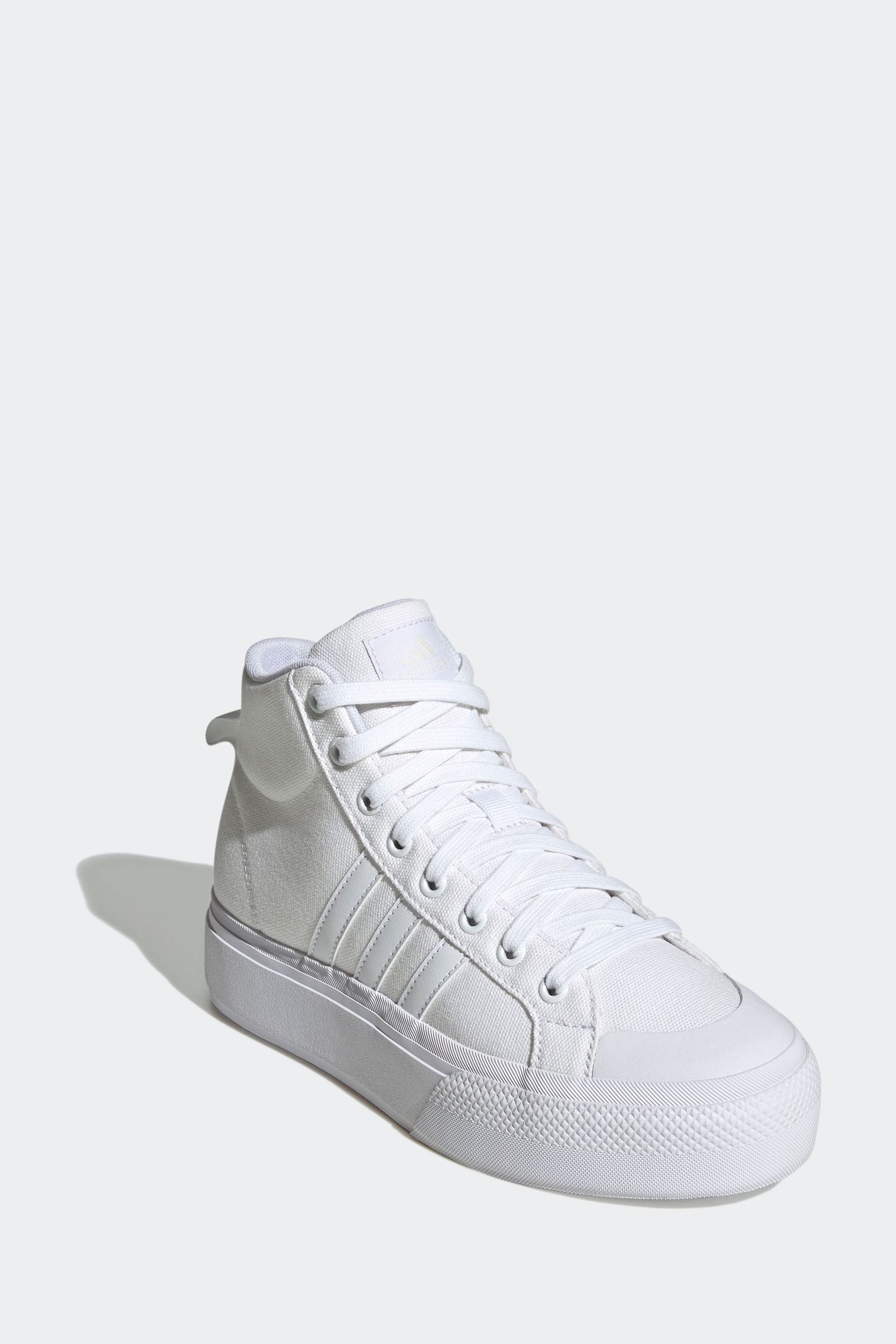 Buy adidas White Bravada 2.0 Mid Platform Trainers from the Next UK ...