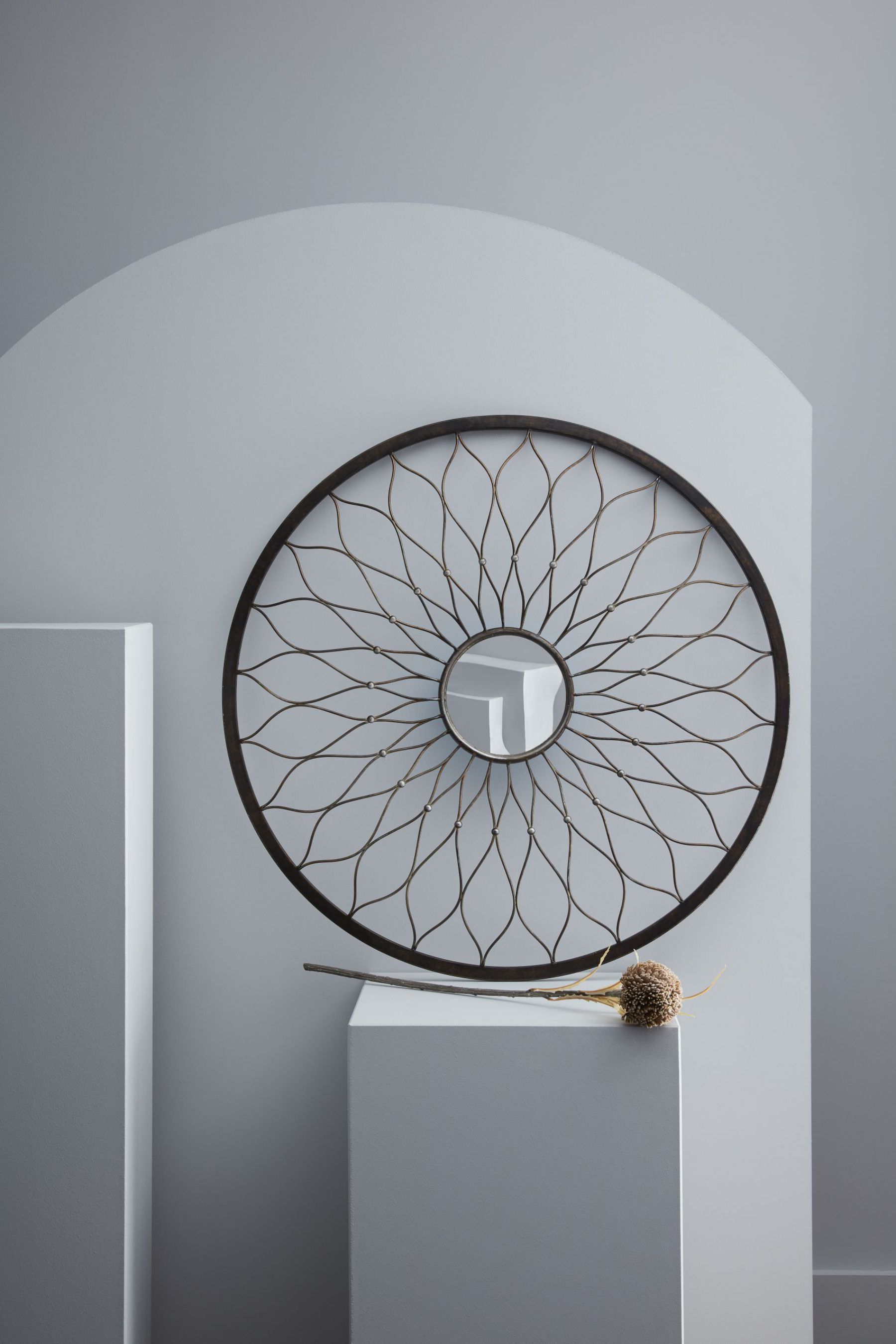 Buy Libra Interiors Bronze Iconic Wall Art With Convex Mirror from the