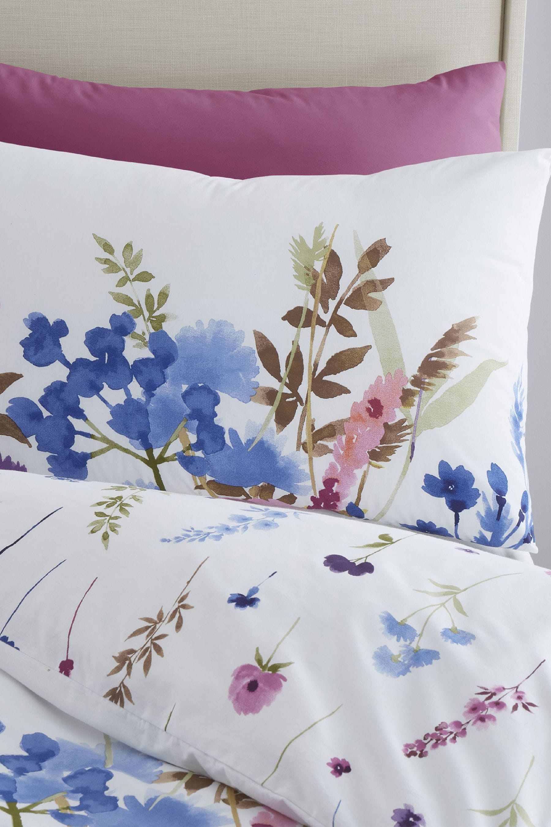 Buy Catherine Lansfield White Countryside Floral Duvet Cover and ...