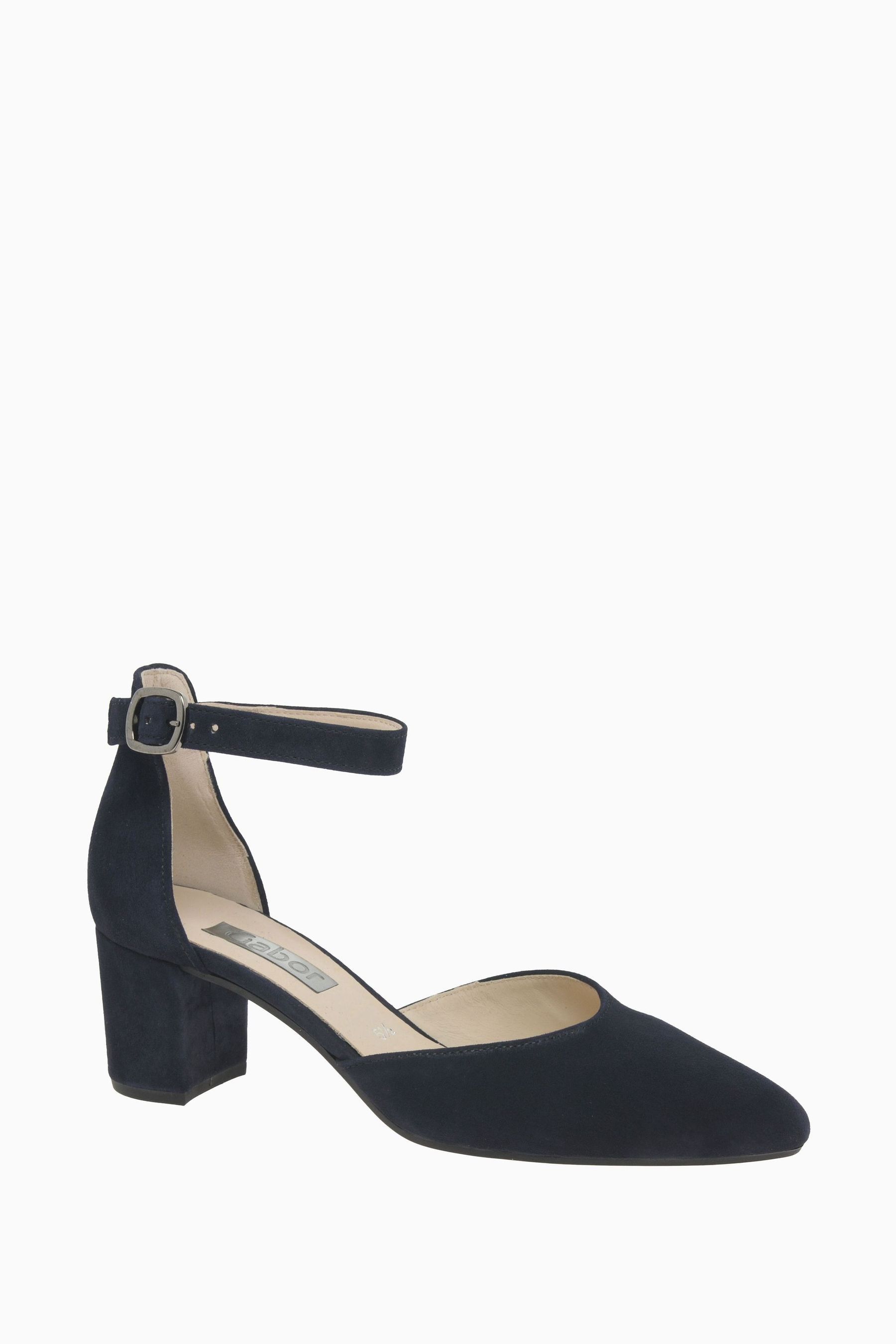 Buy Gabor Blue Gala Atlantik Suede Open Court Shoes from the Next UK online shop