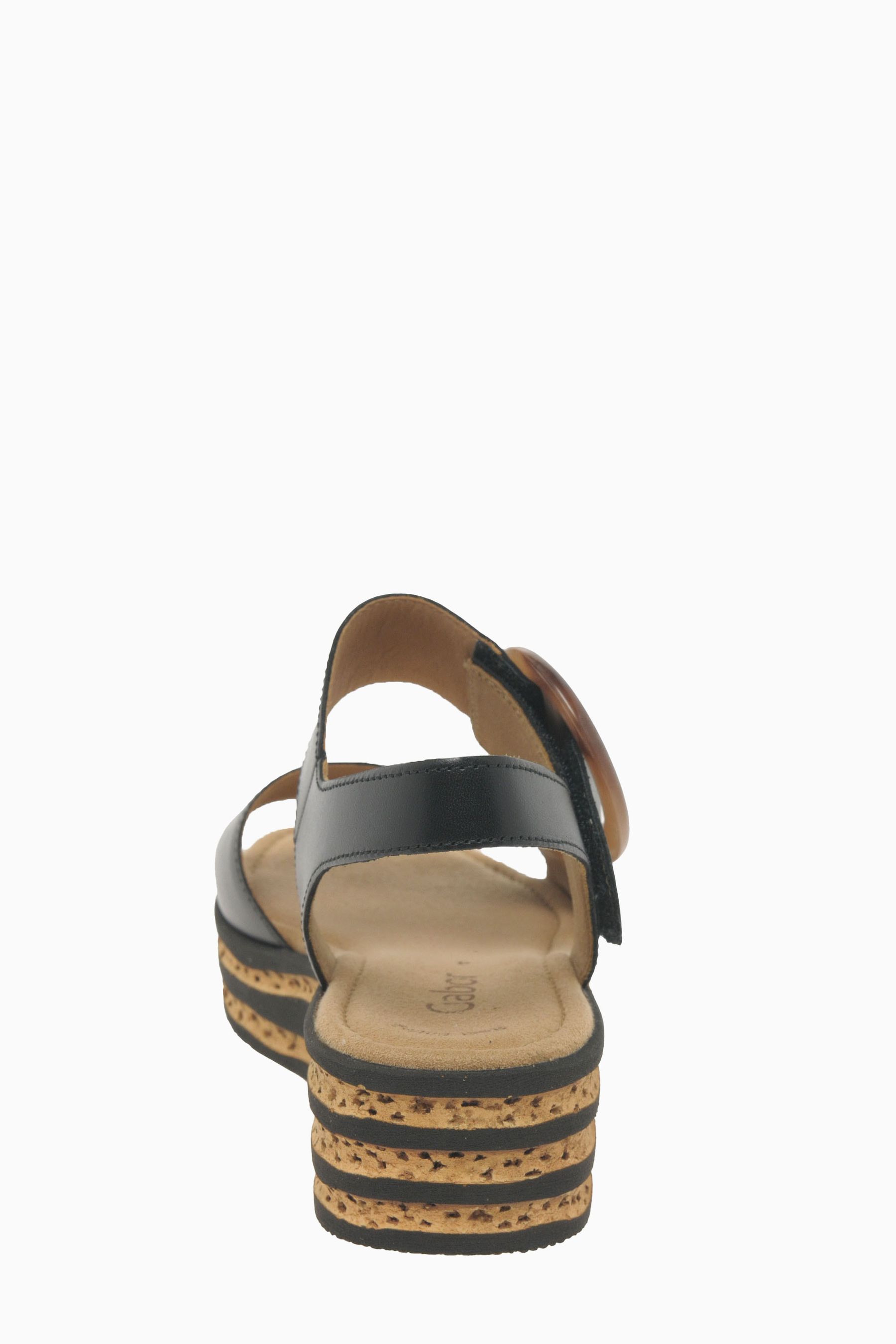 Buy Gabor Andre Black Leather Sandals from the Next UK online shop