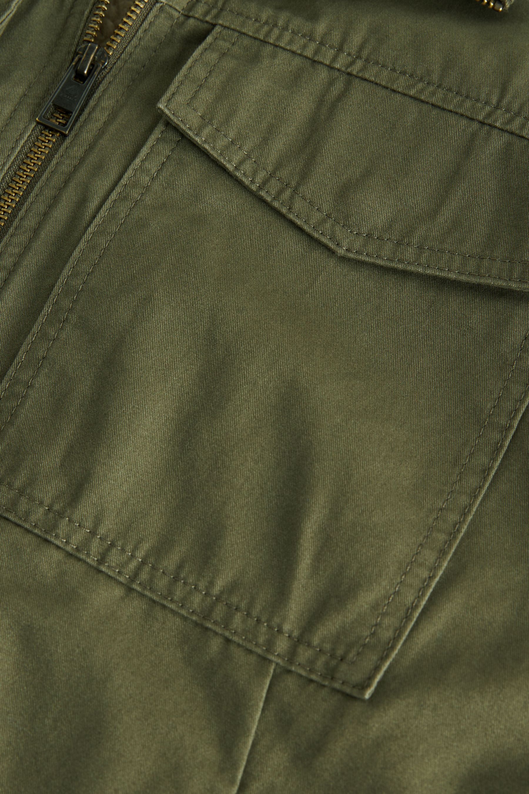Buy Khaki Green Borg Lined Shacket from the Next UK online shop