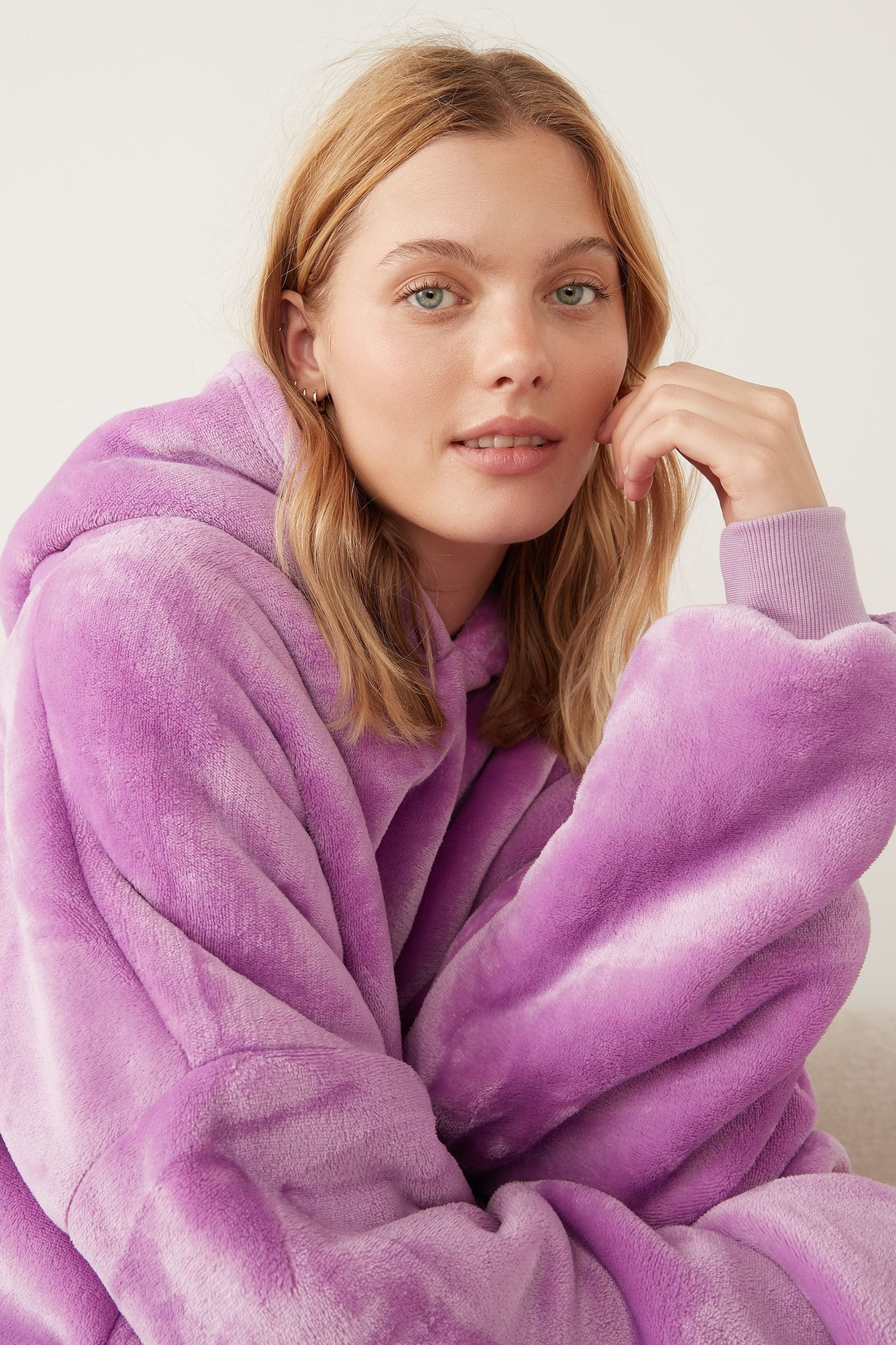 Buy Ony Soft Cosy Fleece Extra Thick Oversized Blanket Hoodie from Next