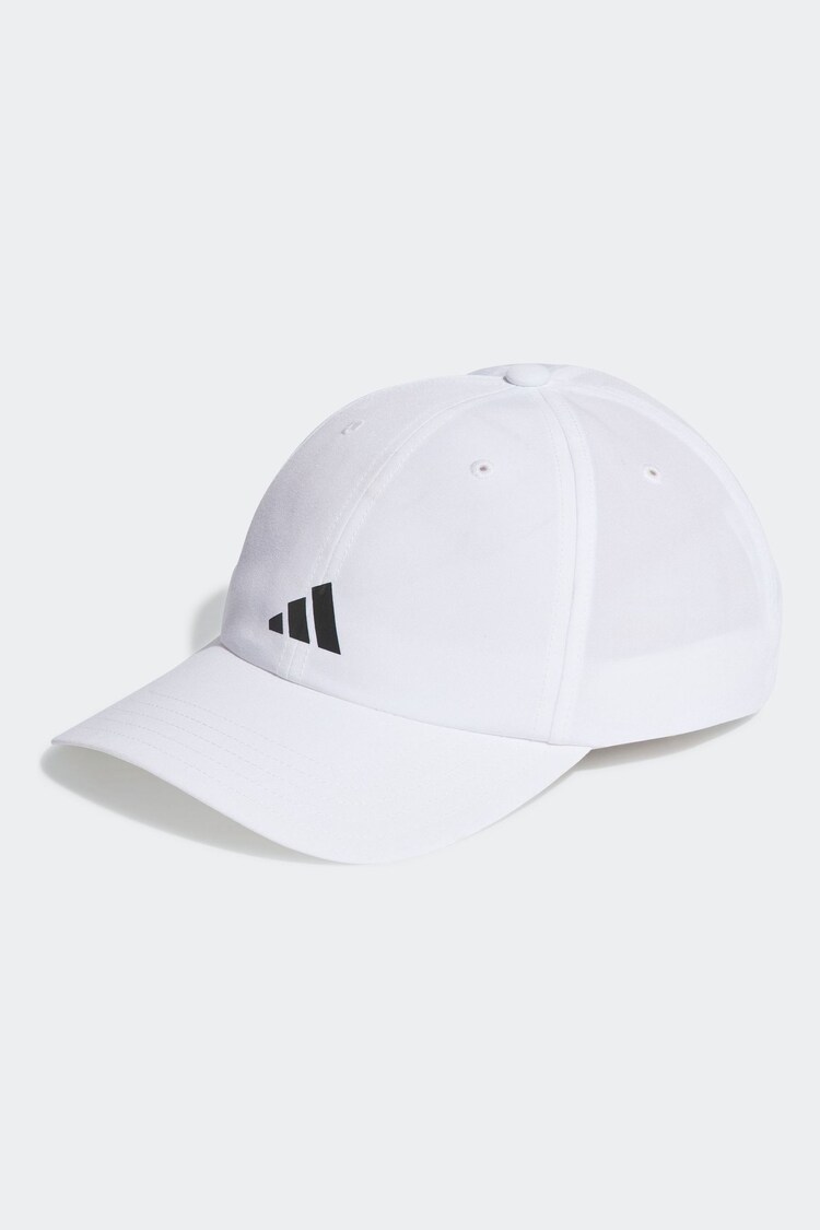 Белый - бейсболка из шести вставок adidas Adult Running Essentials AEROREADY - Image 1 of 1