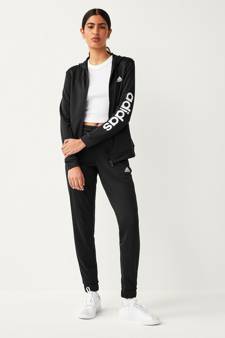 adidas Black Sportswear Linear Tracksuit - Image 1 of 1