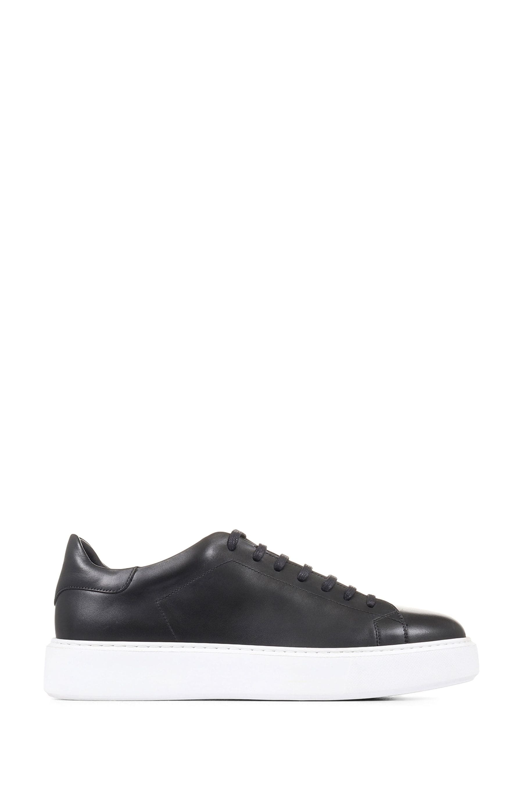 Buy Jones Bootmaker Sedbergh Smart Leather Black Trainers from the Next ...