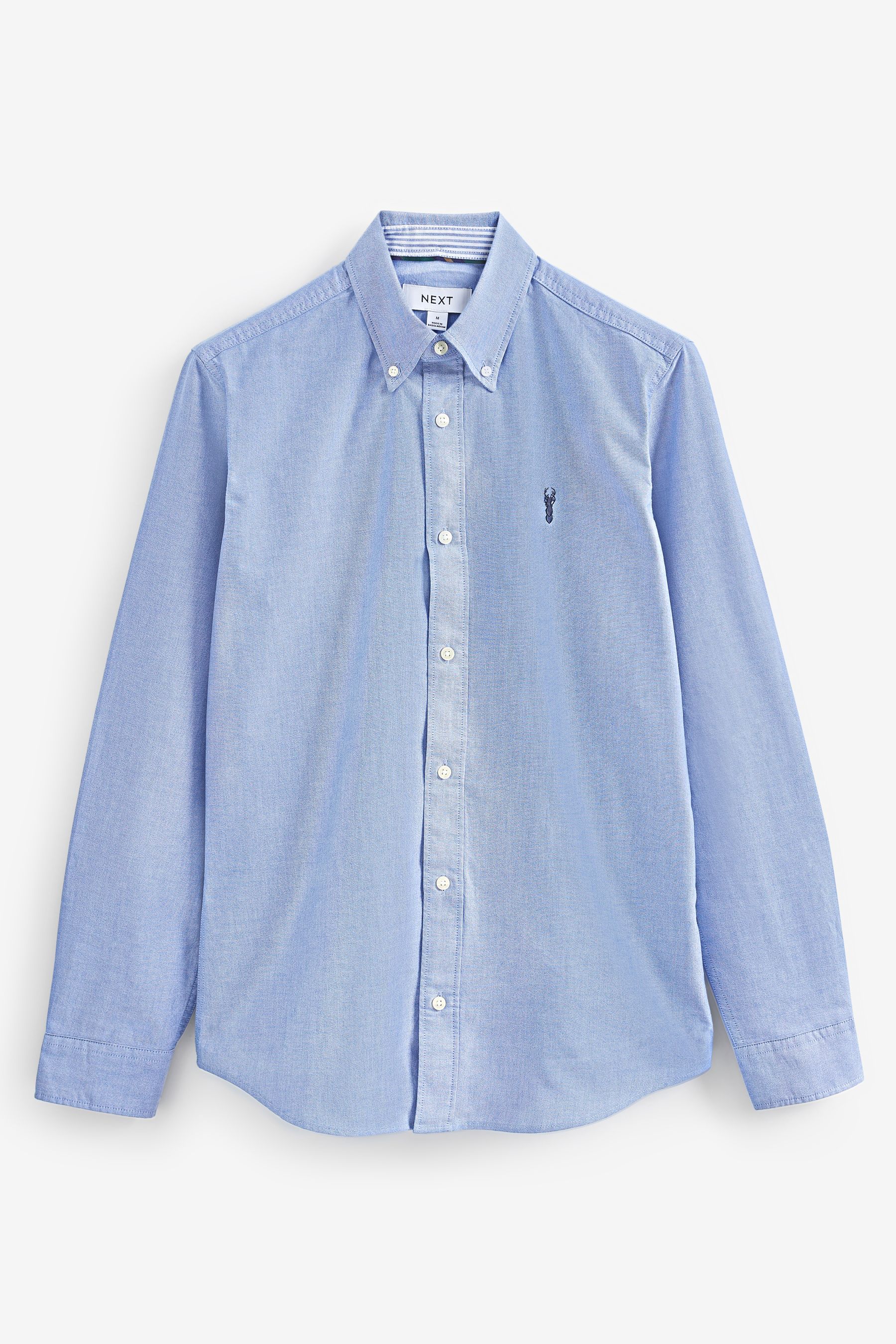 Buy Light Blue Slim Fit Long Sleeve Oxford Shirt from Next India