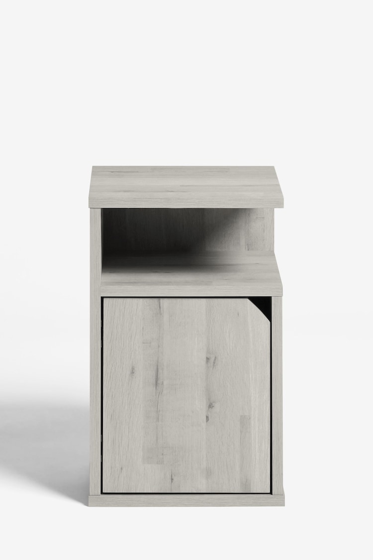 Grey Bronx Oak Effect Storage Side Table - Image 1 of 1