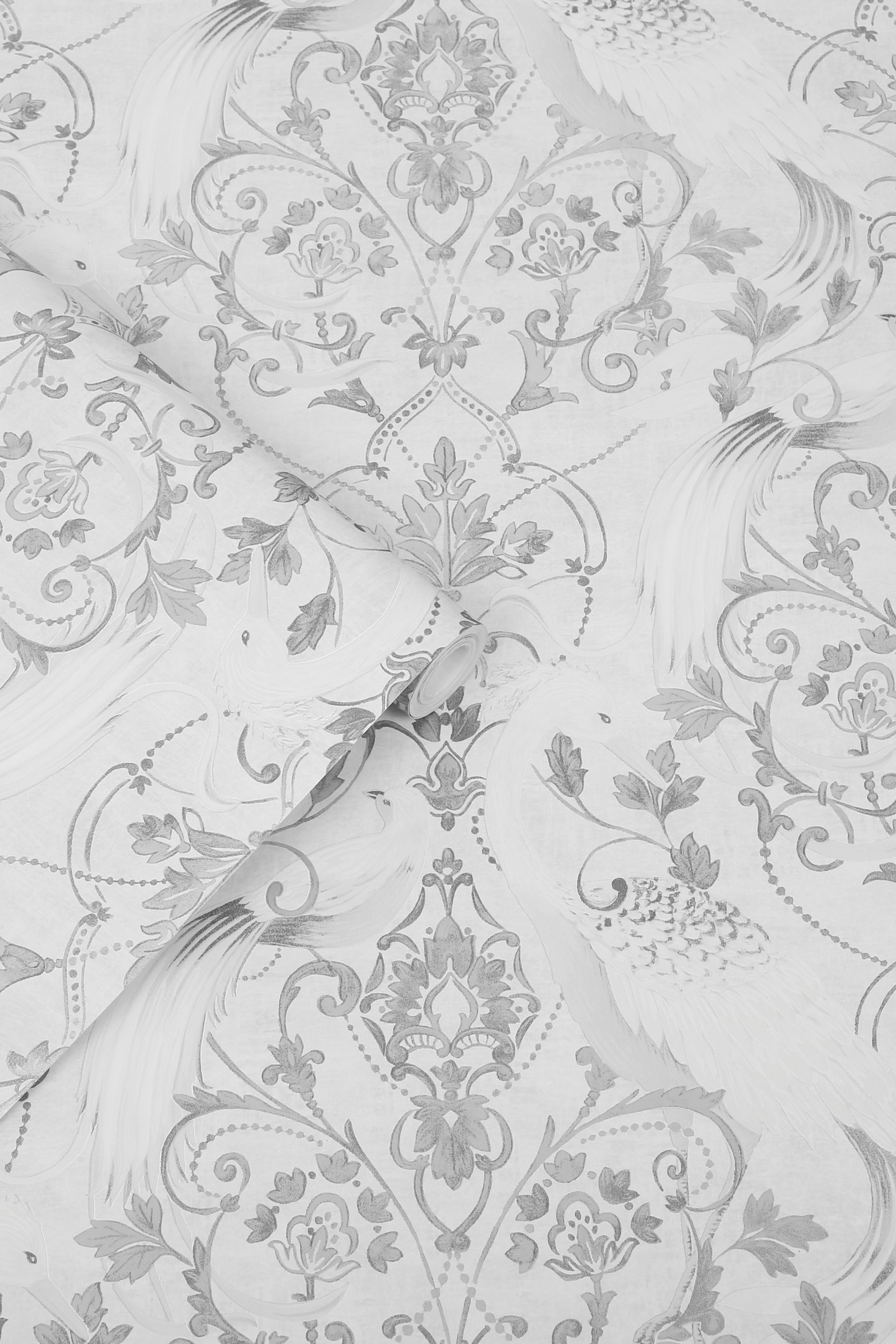 Buy Laura Ashley Silver Tregaron Wallpaper Wallpaper from the Next UK