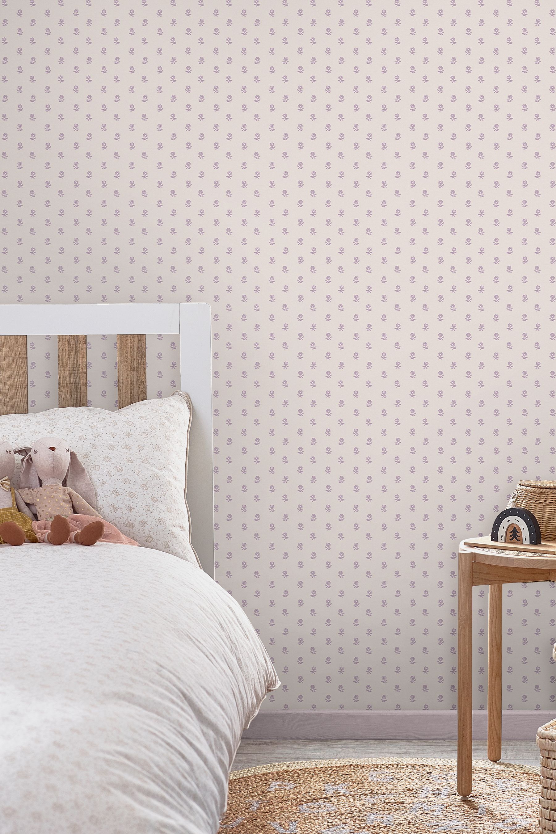 Buy Laura Ashley Lavender Purple Daisy Wallpaper Sample Wallpaper from