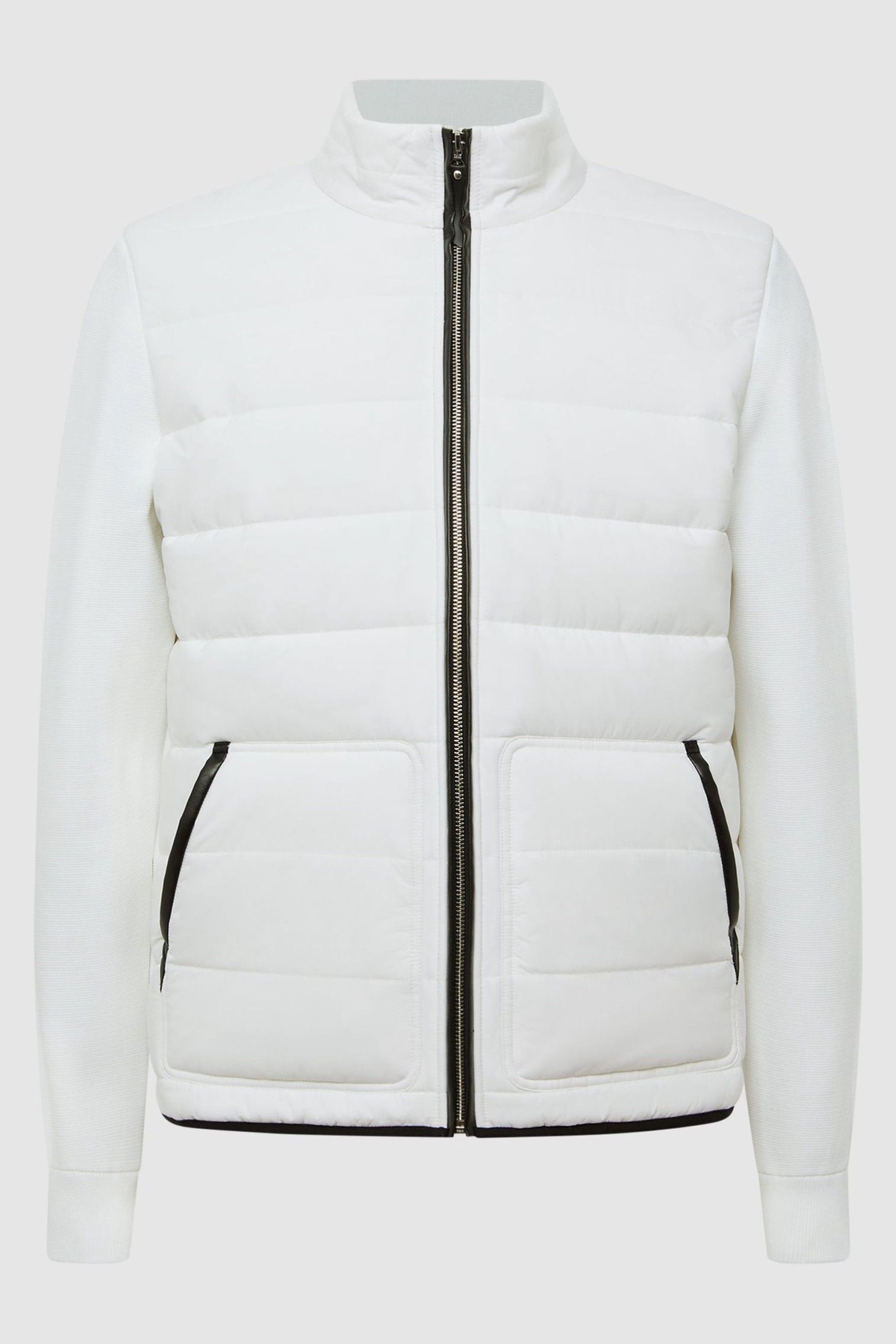 Buy Reiss White Chiltern Hybrid Funnel Neck Jacket from the Next UK