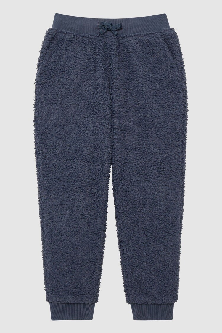 Reiss Blue Edward Junior Boucle Drawstring Joggers - Image 1 of 1