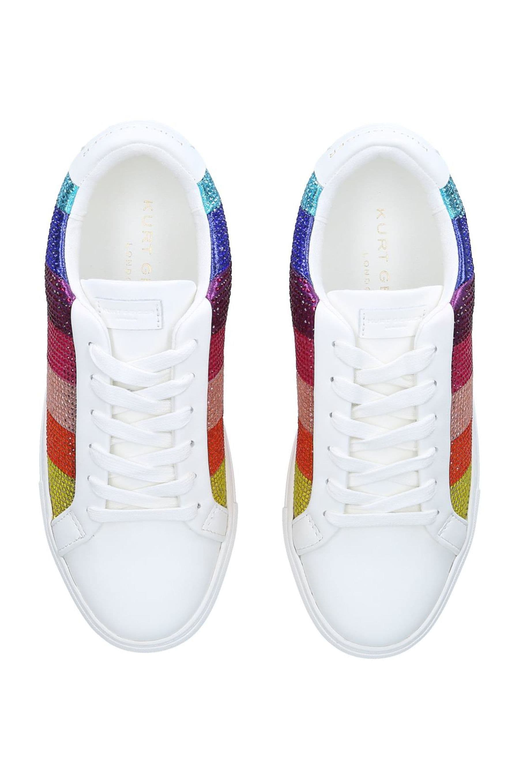 Buy Kurt Geiger London Pink Laney Stripe Crystal Trainers from the Next ...