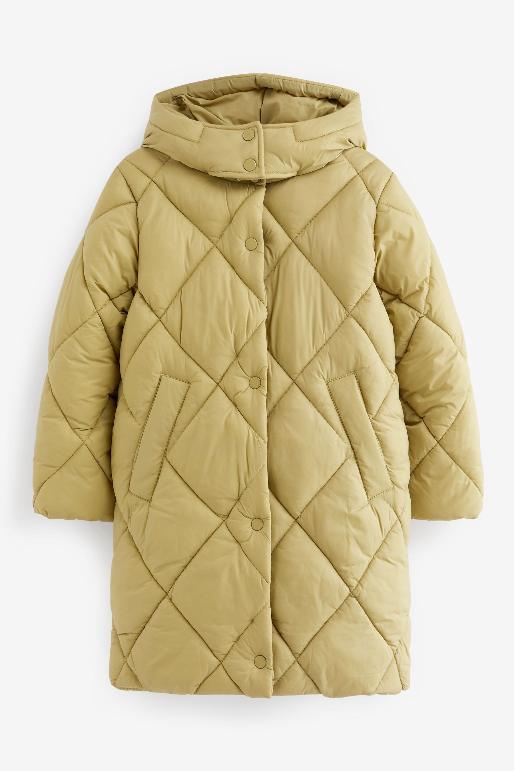 Buy Sage Green Shower Resistant Diamond Quilted Padded Coat (3-16yrs ...