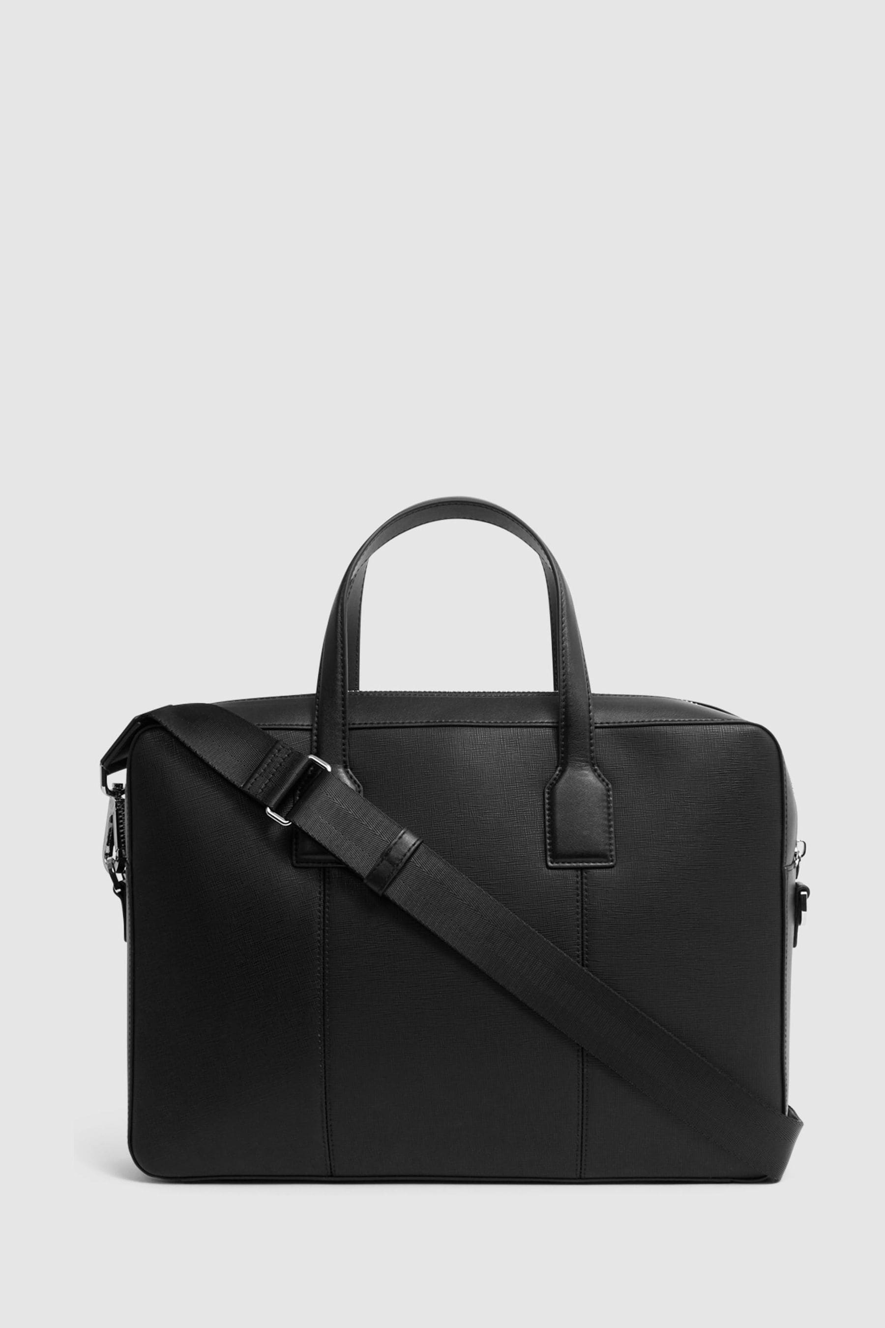 Buy Reiss Black Dominik Leather Briefcase from the Next UK online shop