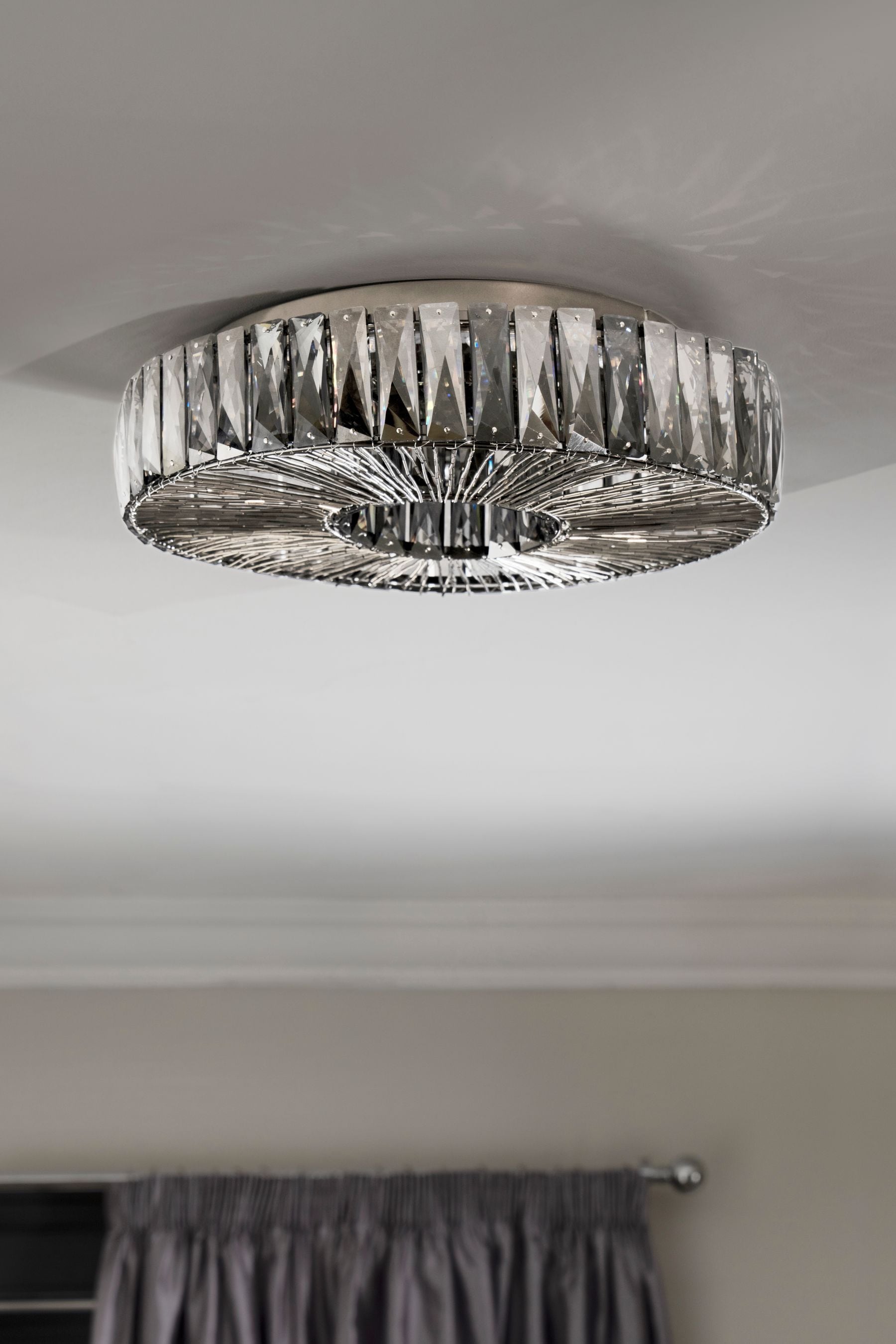 Buy Smoke Grey Aria Large Flush Fitting Ceiling Light from the Next UK