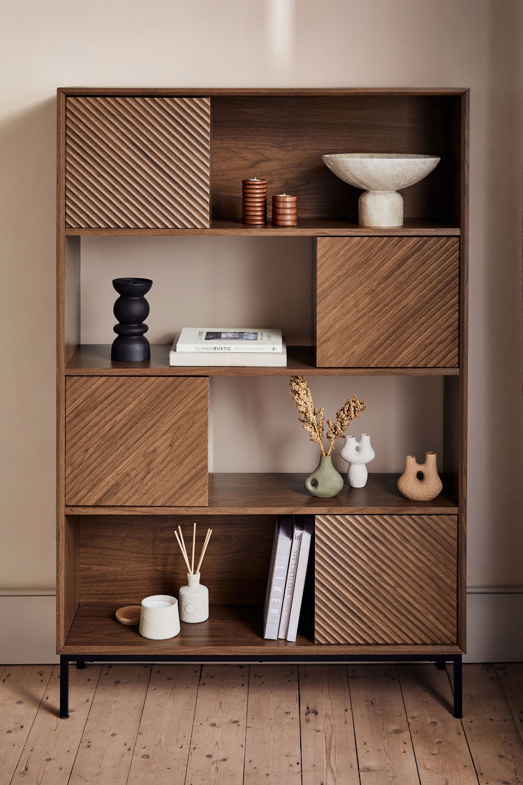 Buy Dark Marlow Oak Effect Bookcase Bookcase from the Next UK online shop