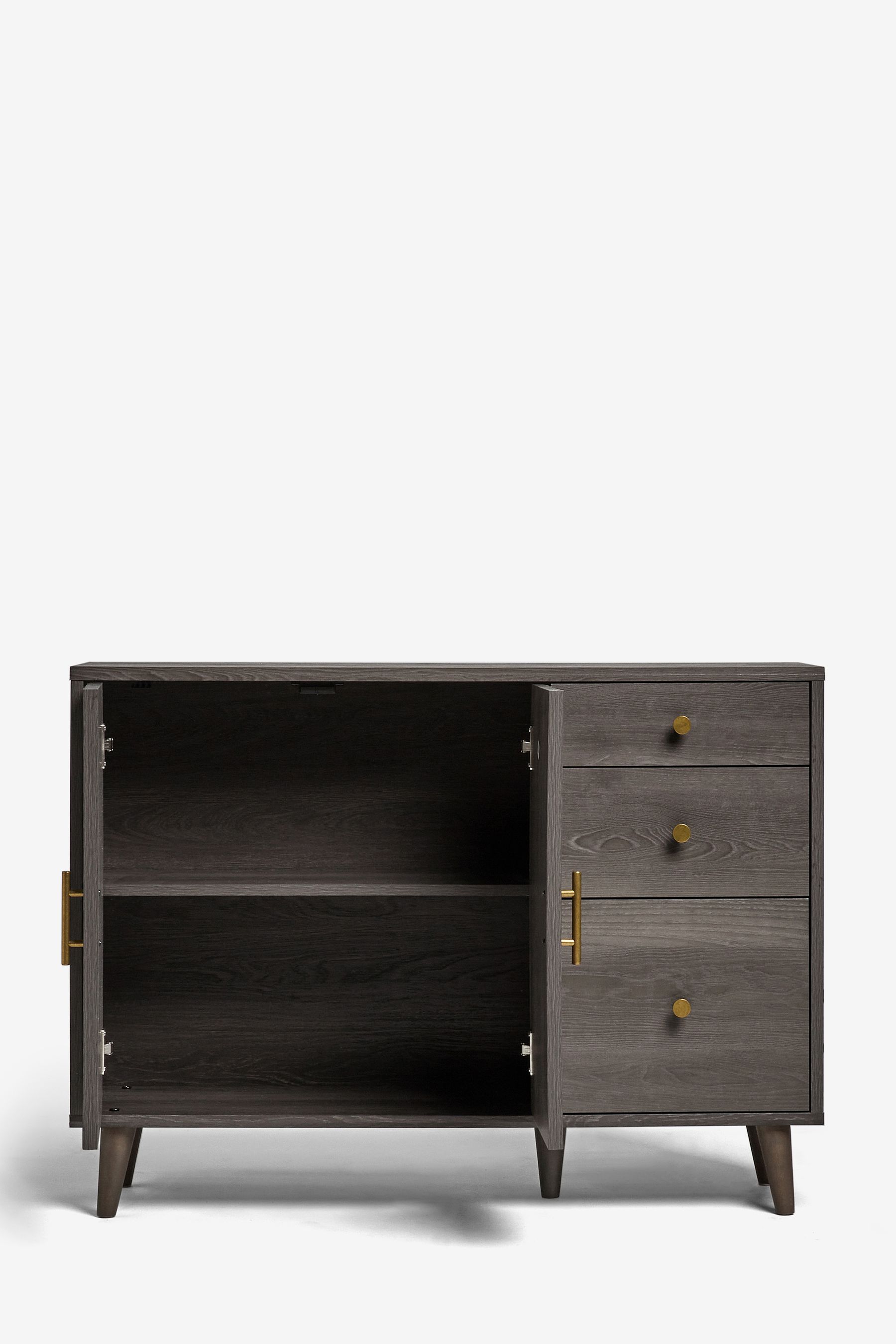 Buy Dark Grey Ezra Oak Effect Space Saving Large Sideboard from Next