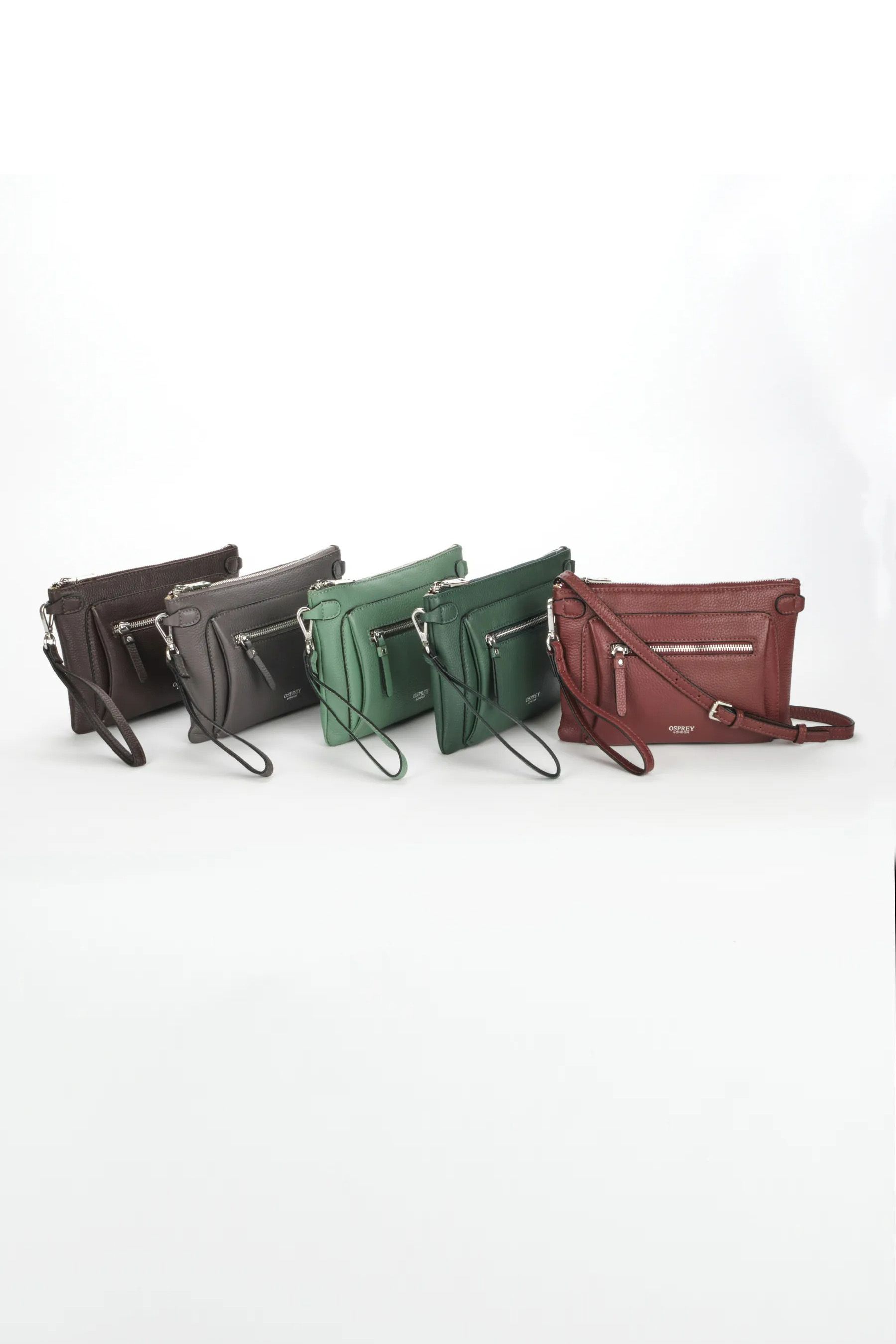 Buy Osprey London Ruby Leather CrossBody Clutch Bag from the Next UK