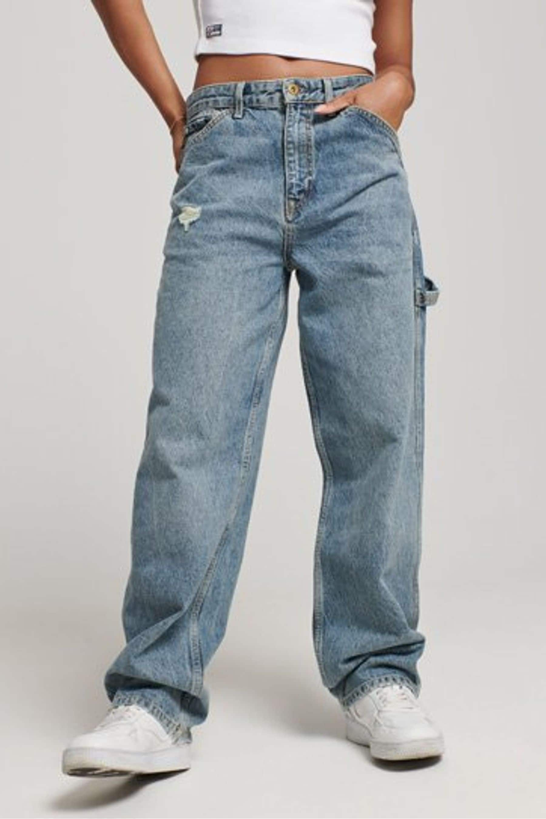 Buy Superdry Blue Organic Cotton Vintage Carpenter Jeans from the Next ...