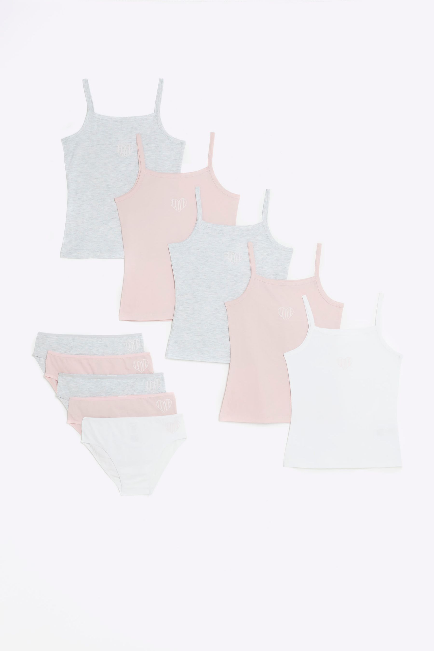 Buy River Island Girls Vests And Briefs 10 Piece Set from the Next UK