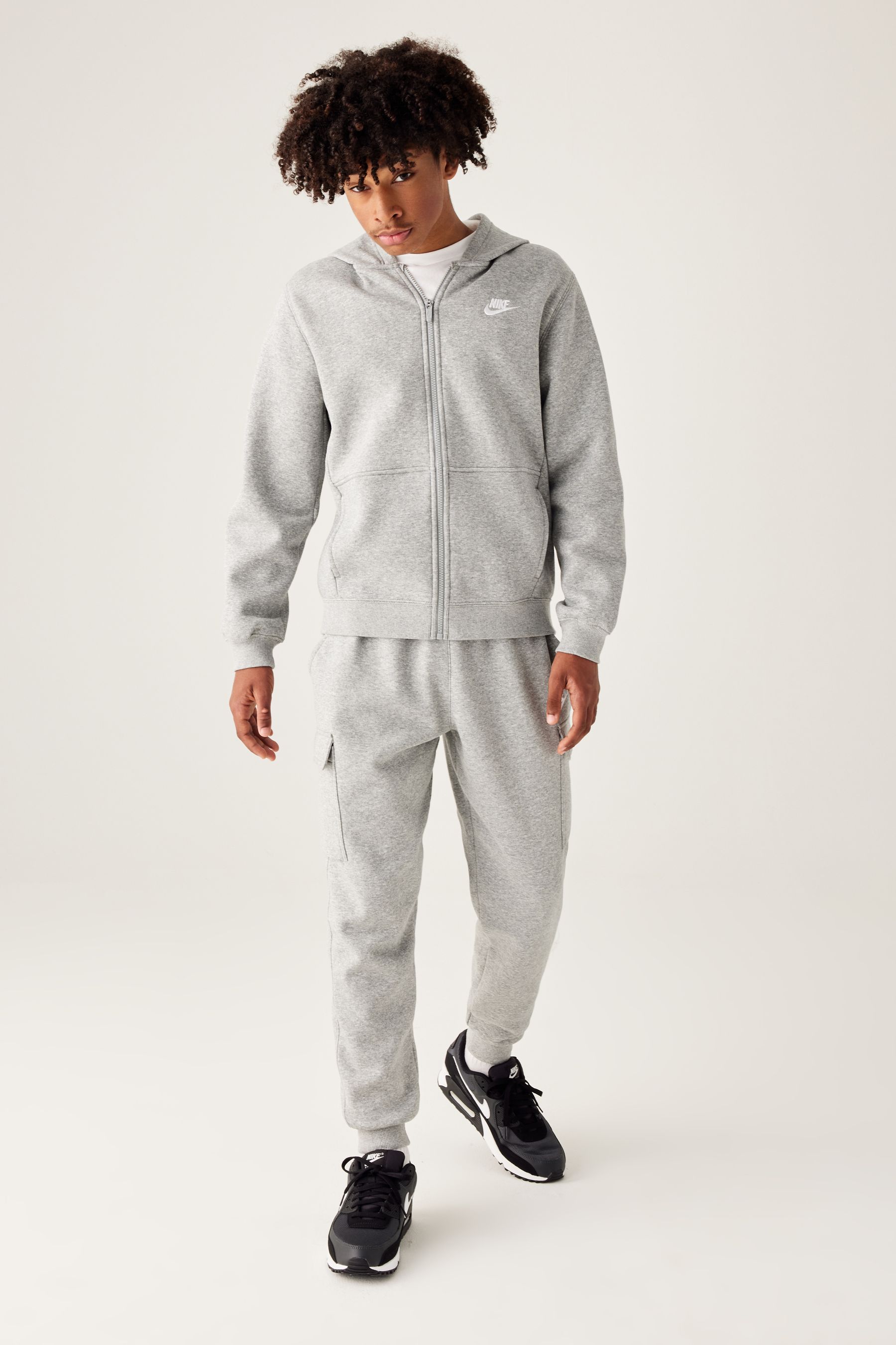 Buy Nike Grey Club Fleece Cargo Joggers from the Next UK online shop