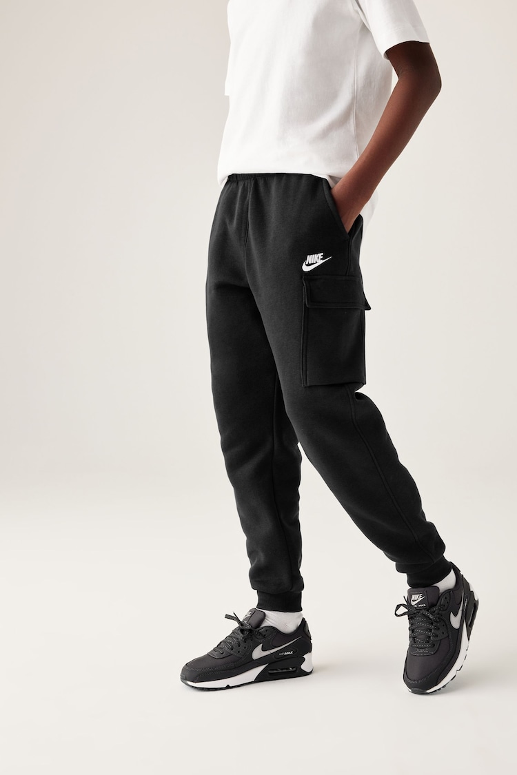 Nike Black Club Fleece Cargo Joggers - Image 1 of 1
