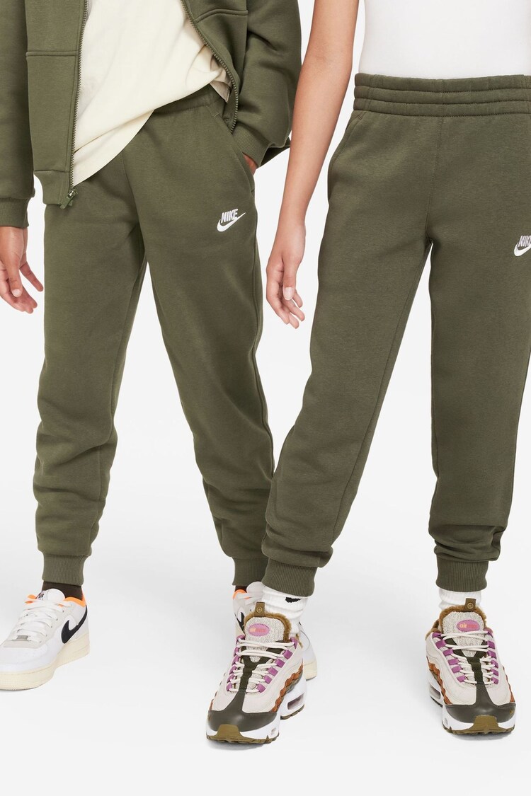 Nike Khaki Green Club Fleece Joggers - Image 1 of 1