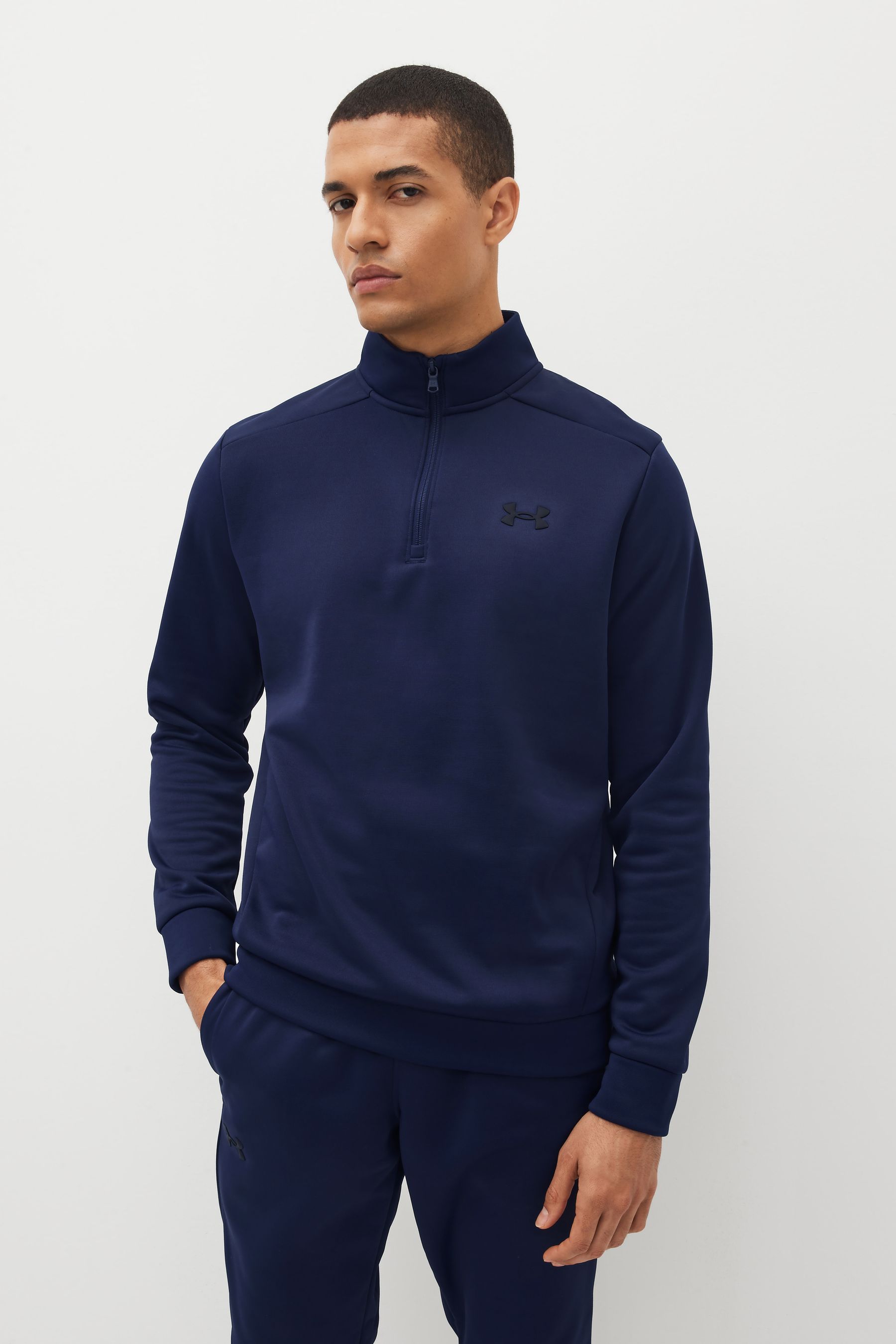 Buy Under Armour Navy Fleece Quarter Zip Sweatshirt from the Next UK ...