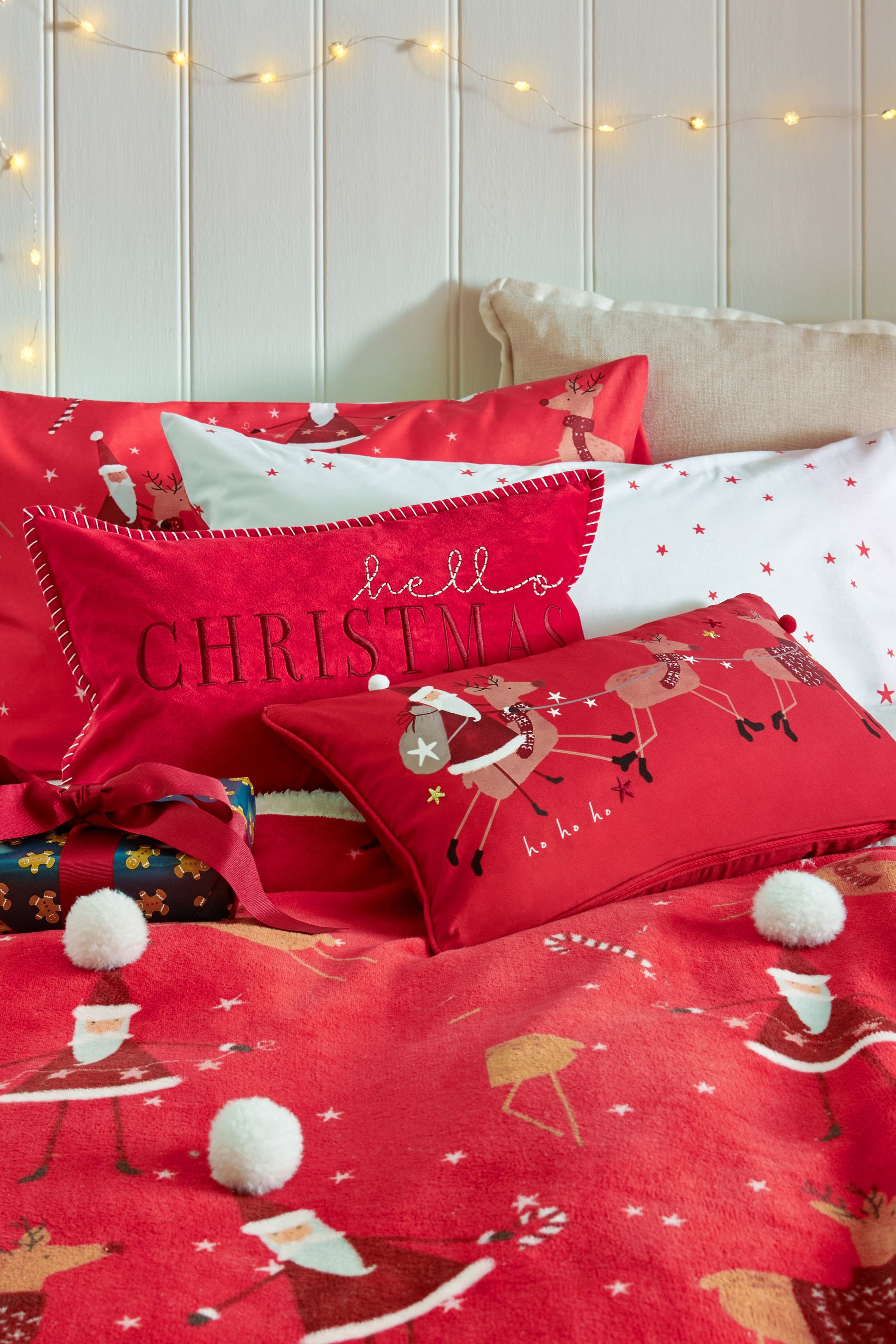 Buy Red Christmas Santa Fleece Throw from Next Ireland