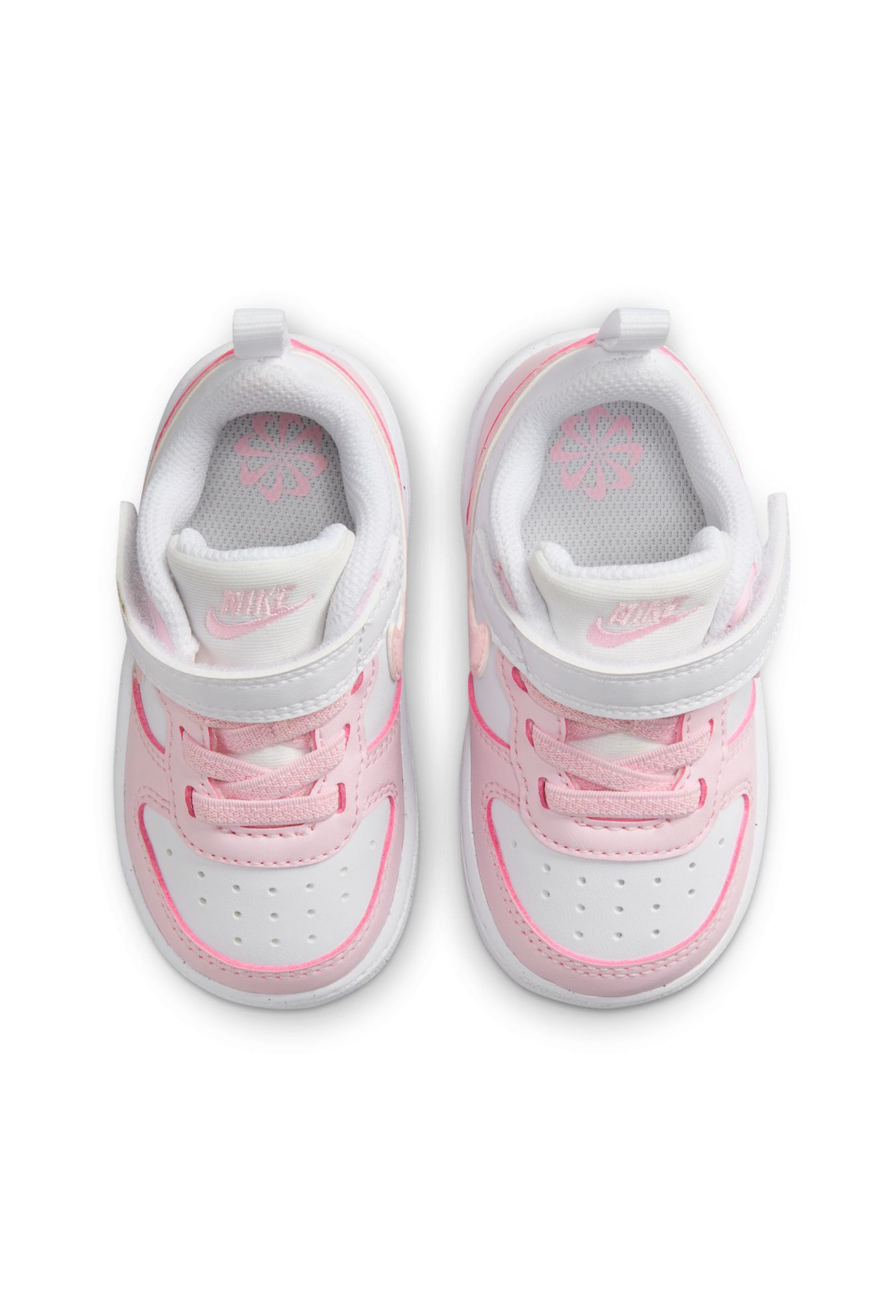 Buy Nike White/Pink Infant Court Borough Low Recraft Trainers from the
