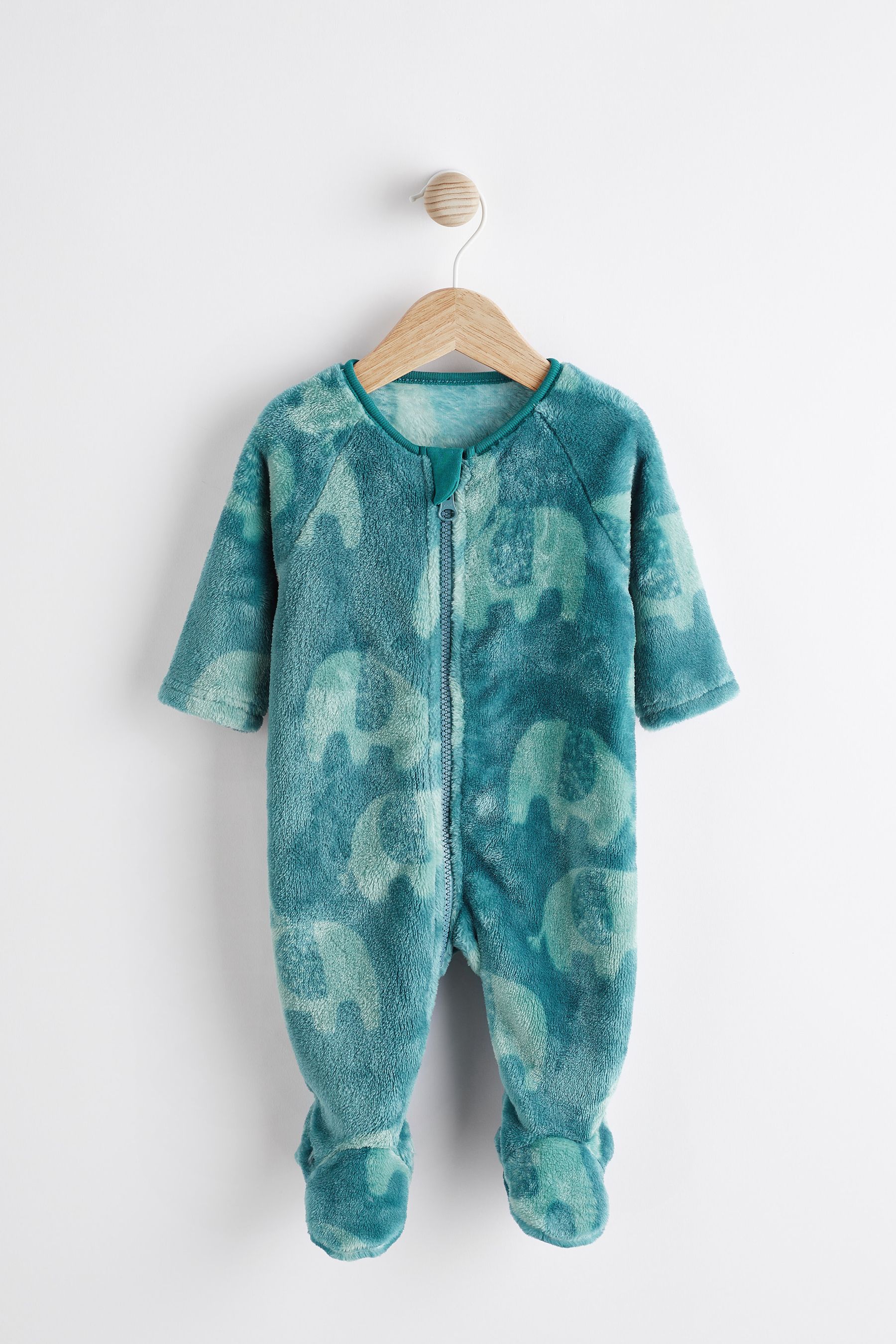 Buy Teal Blue Baby Fleece Sleepsuit from Next United Arab Emirates