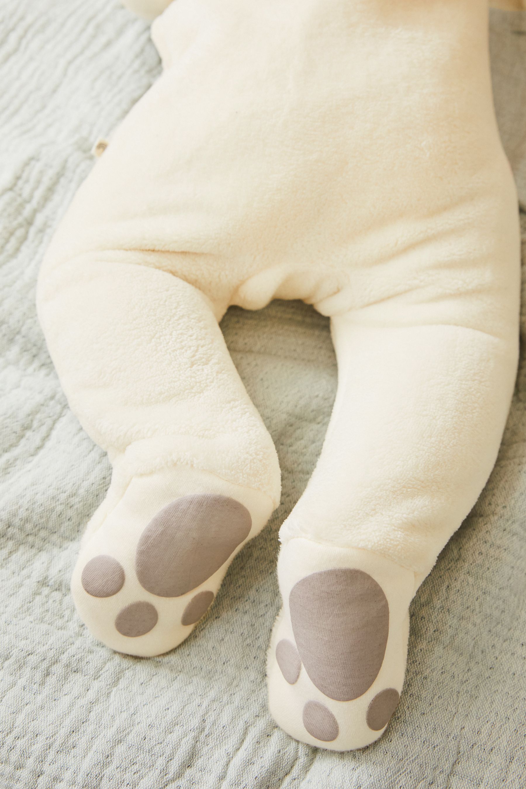 Buy Cream Fleece Baby Sleepsuit from the Next UK online shop