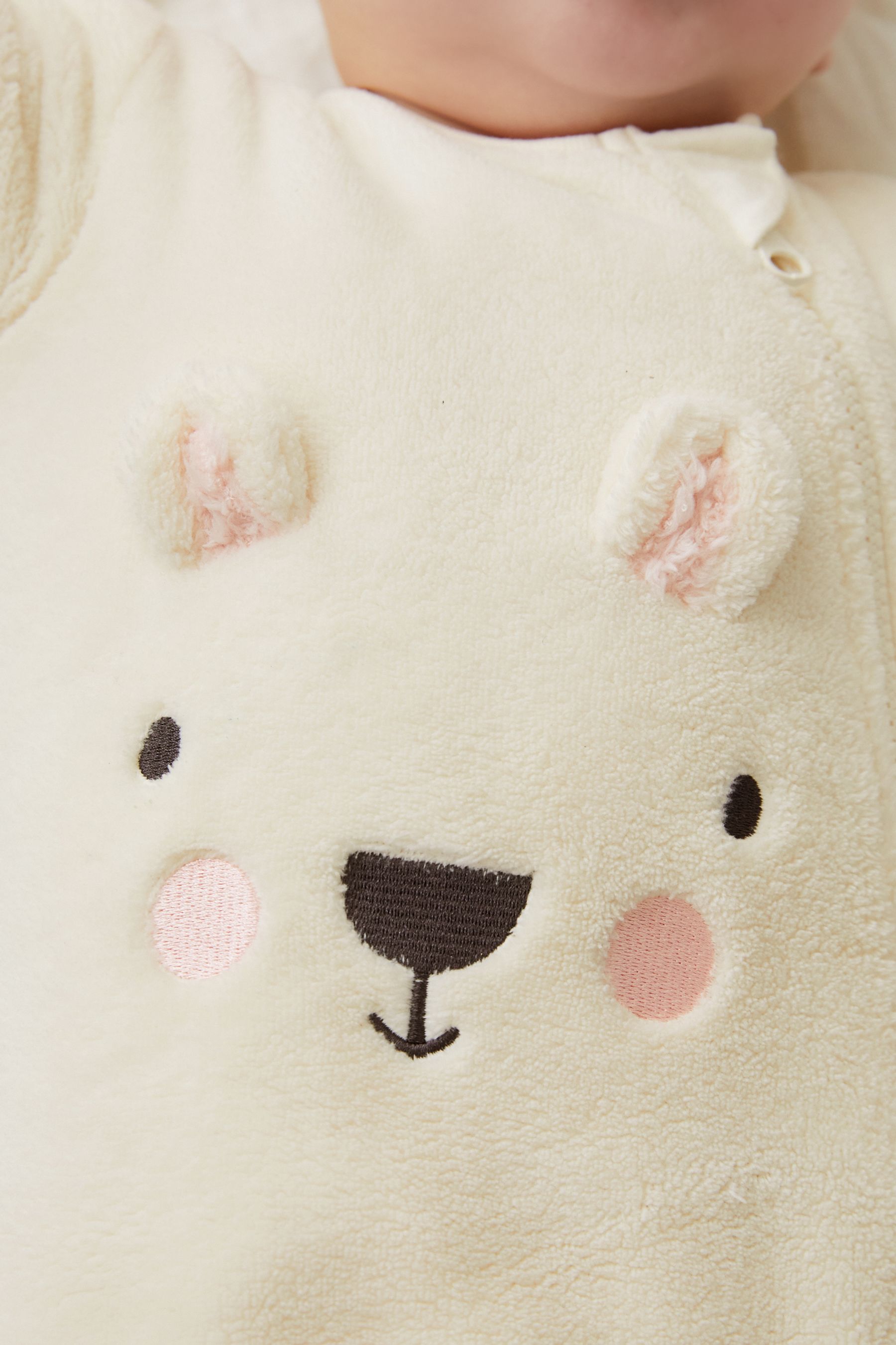 Buy Cream Fleece Baby Sleepsuit from the Next UK online shop