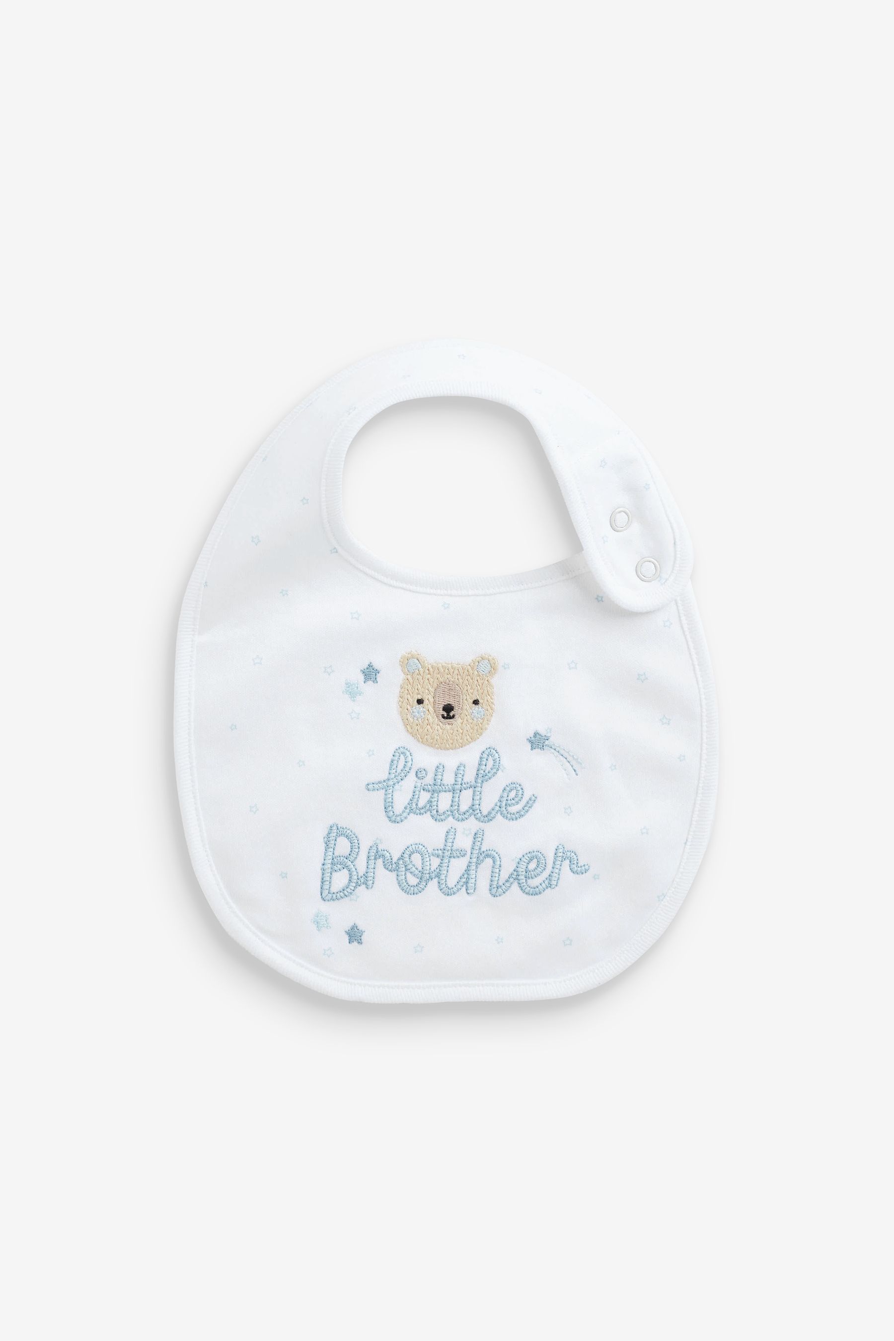 Buy Blue/White Little Brother Baby Bibs 2 Pack from the Next UK online shop