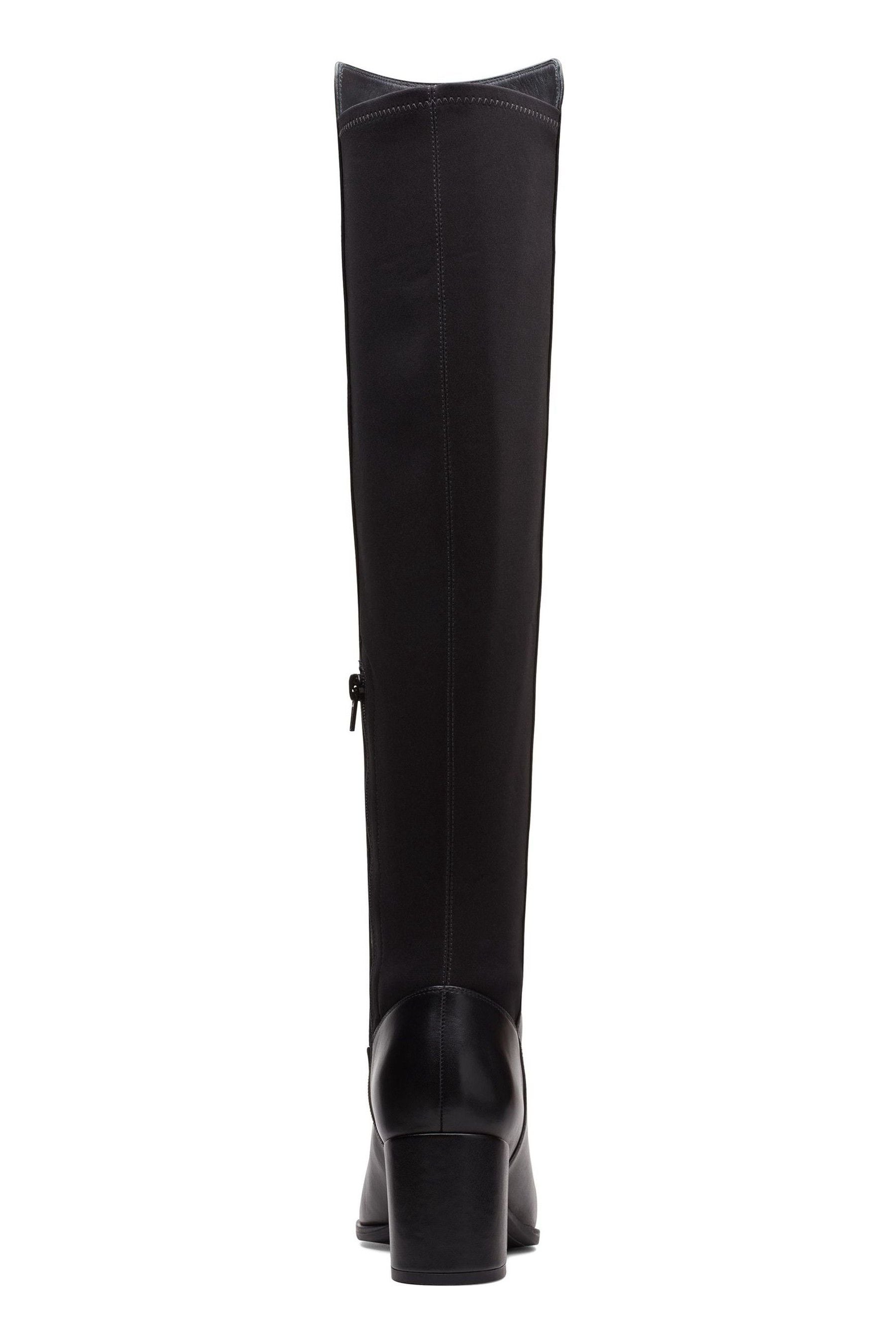 Buy Clarks Black Leather Freva 55 Stretch Boots from the Next UK online ...